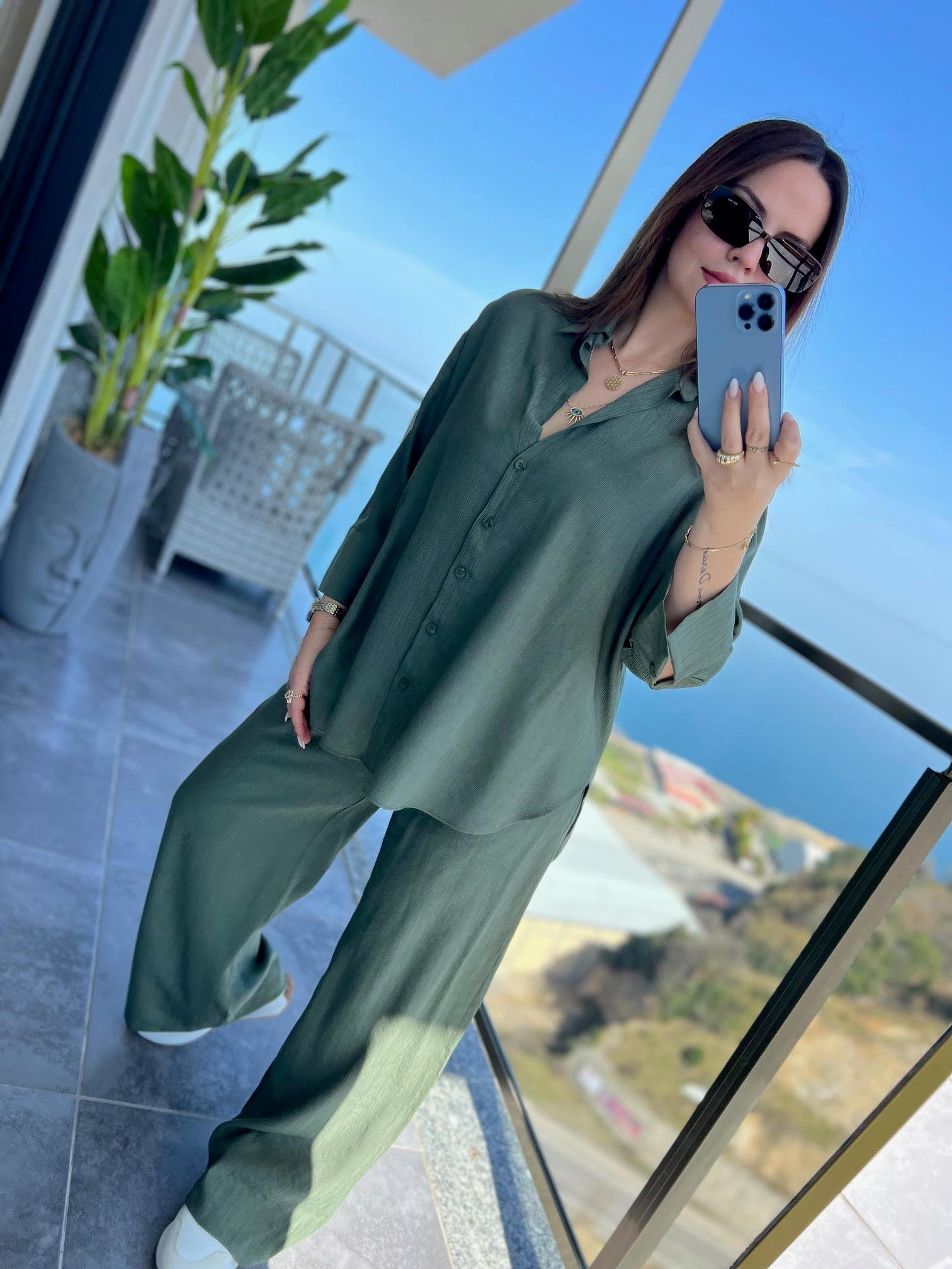 1256 Astarlı Pantalon Takım HAKİ YEŞİL