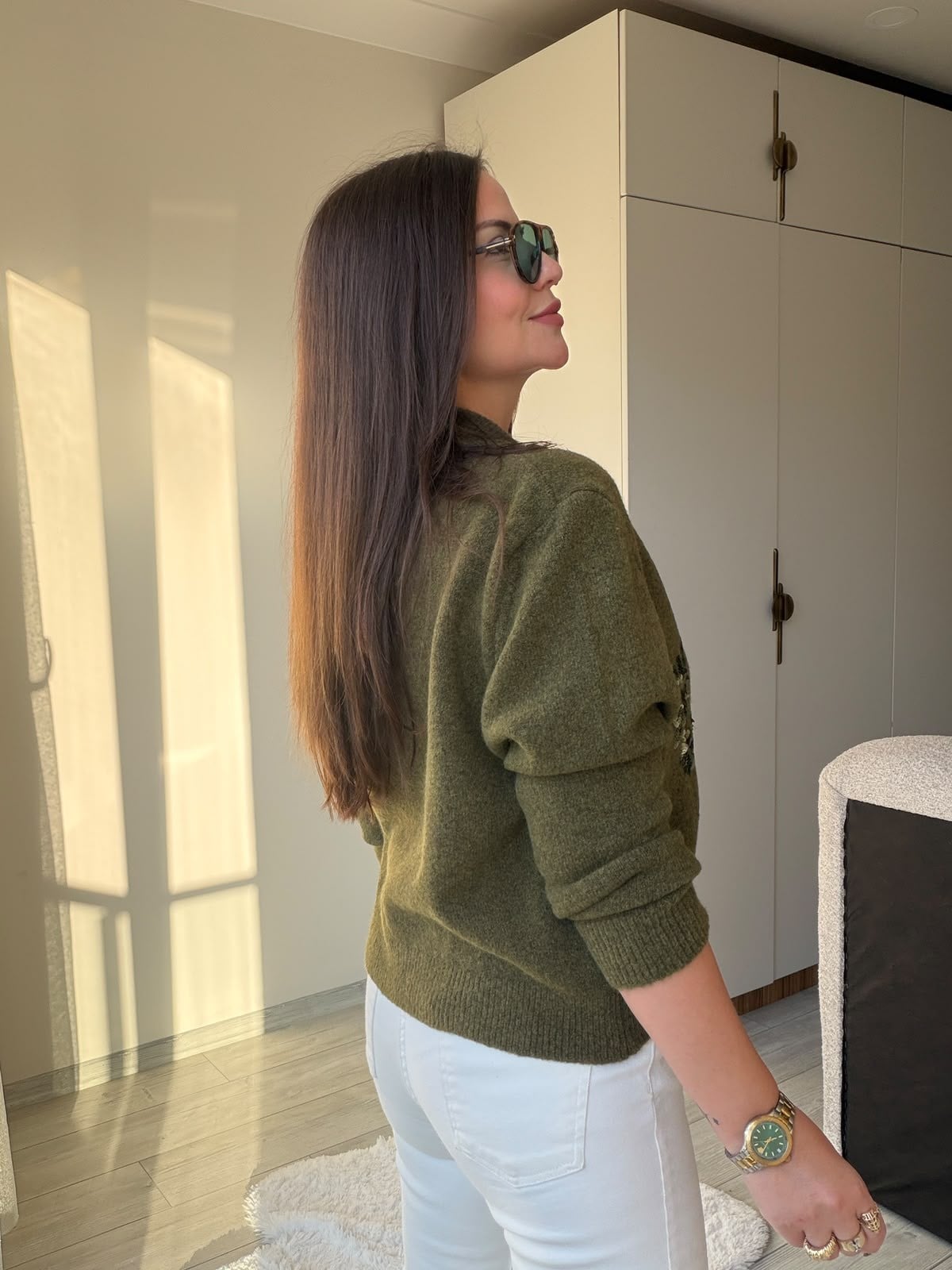 1284 Pullu Hırka YEŞİL