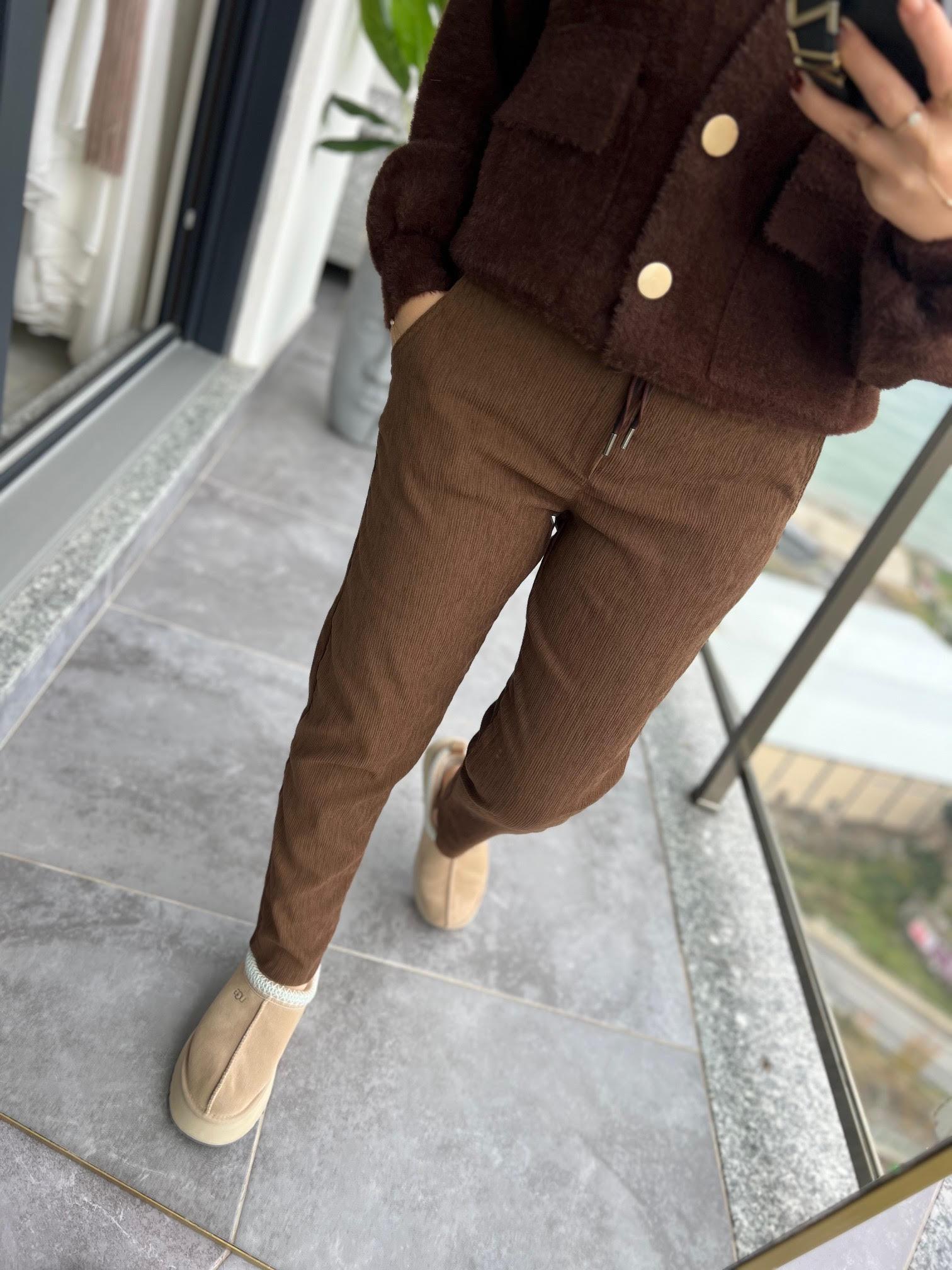 179 Fitilli Pantalon KAHVE