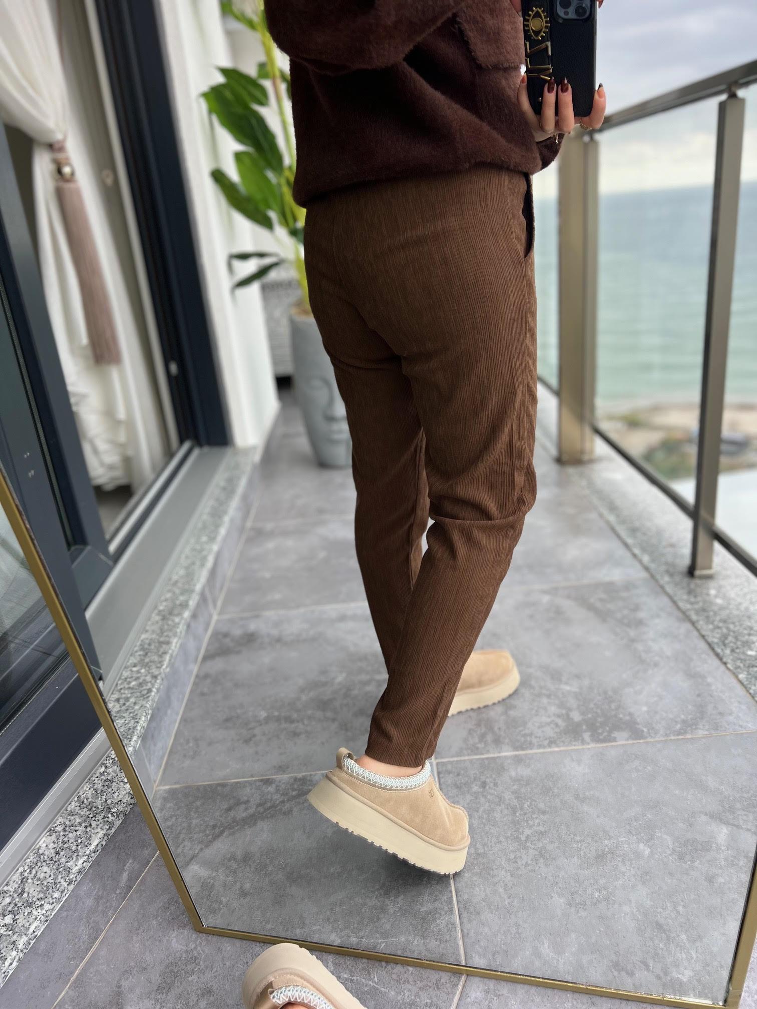 179 Fitilli Pantalon KAHVE