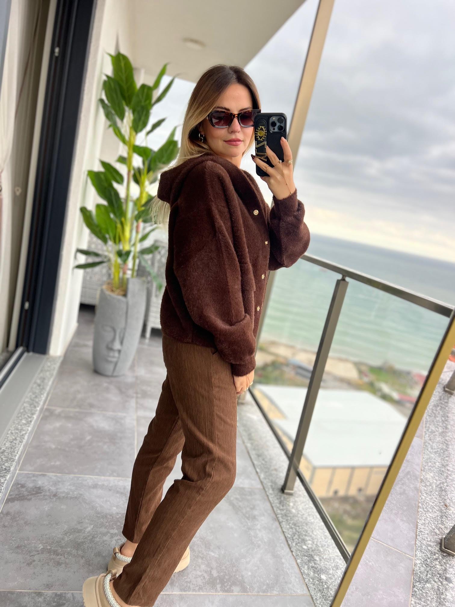 179 Fitilli Pantalon KAHVE