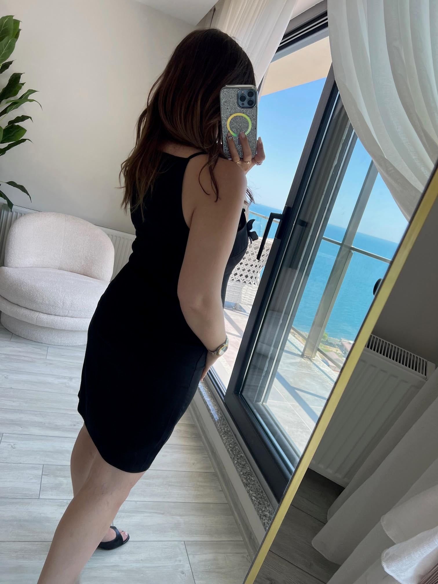 201 Tencel Elbise SİYAH