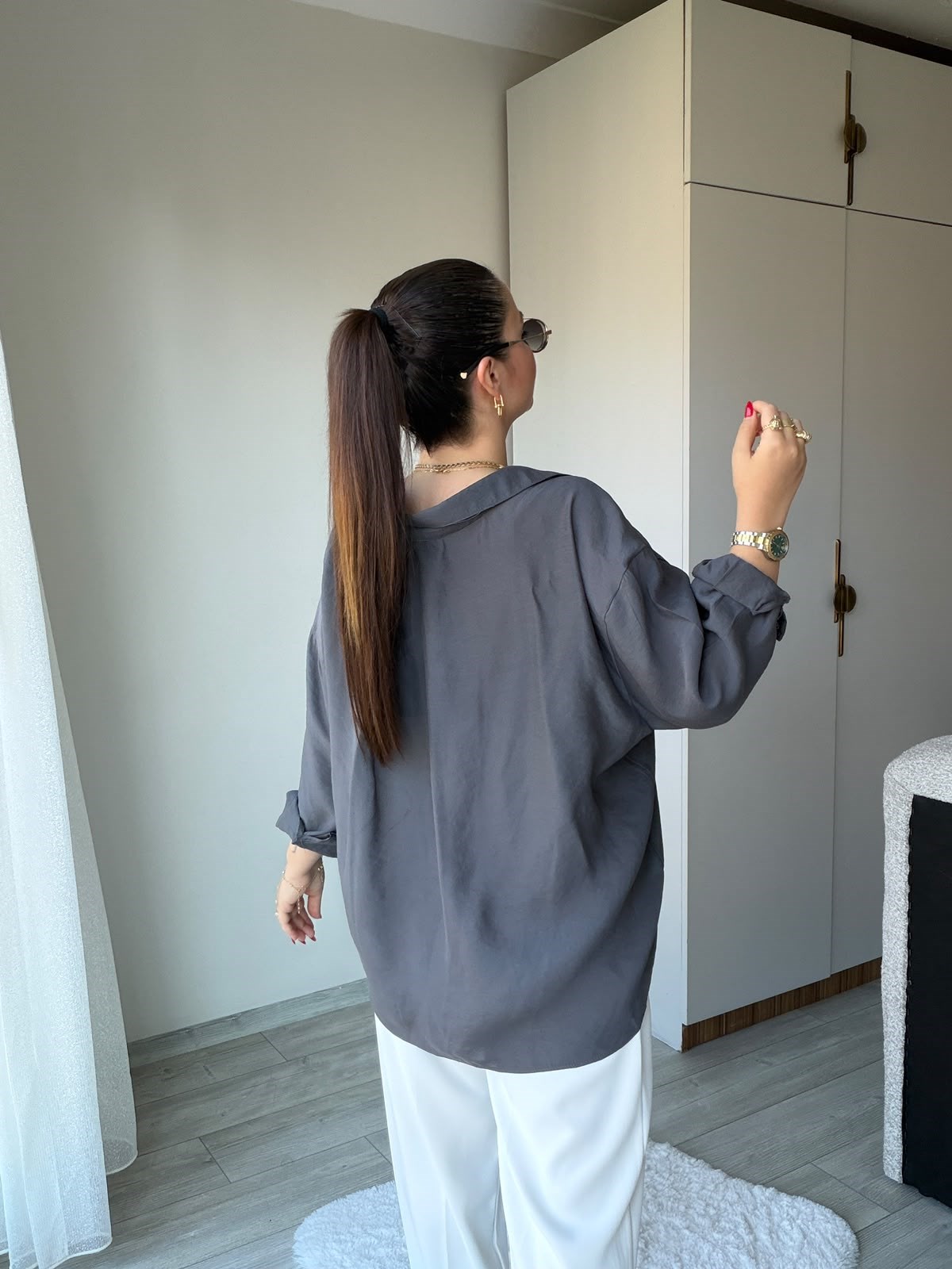 204 Düşük Kol Gömlek ANTRESİT