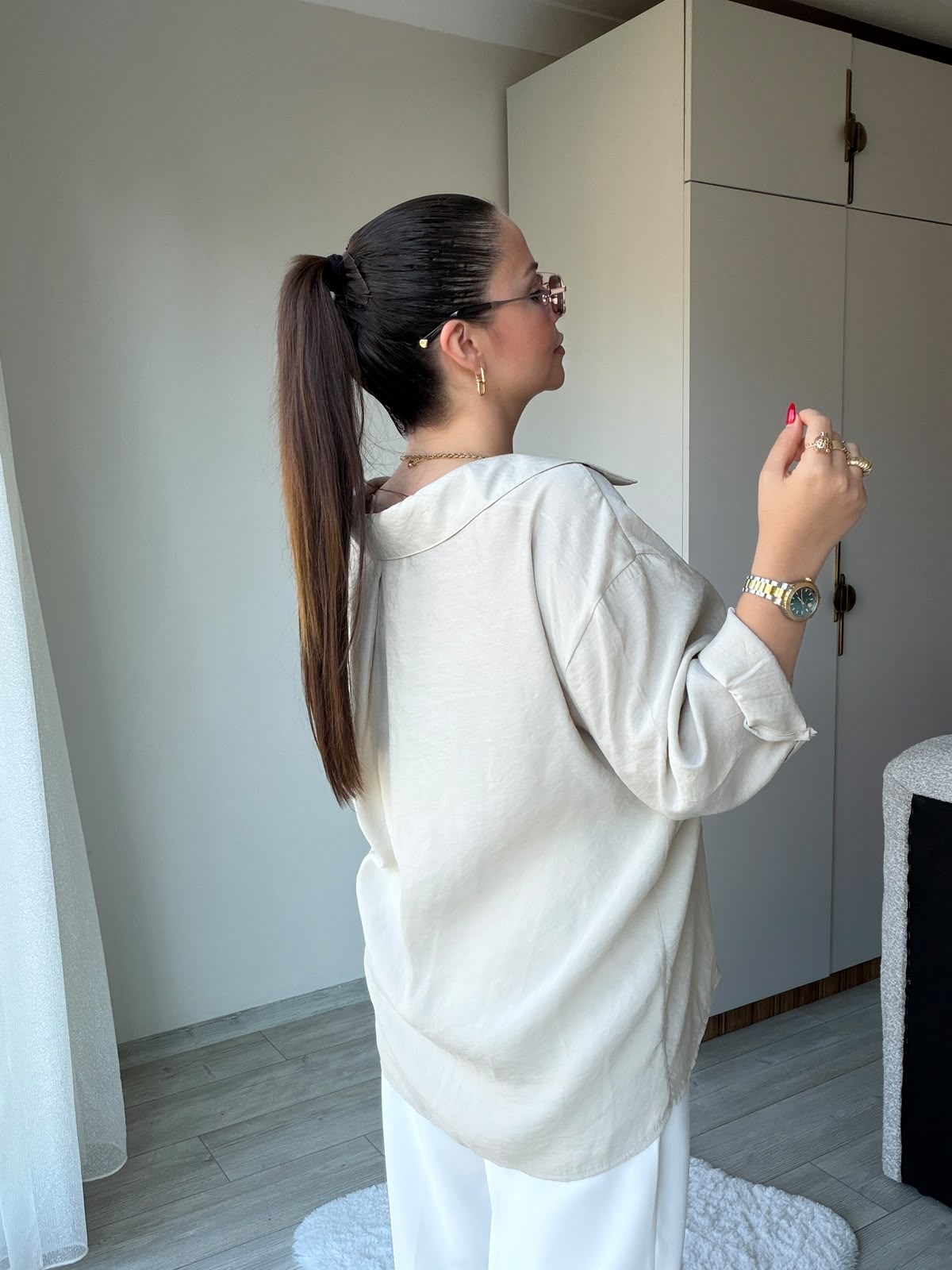 204 Düşük Kol Gömlek TAŞ