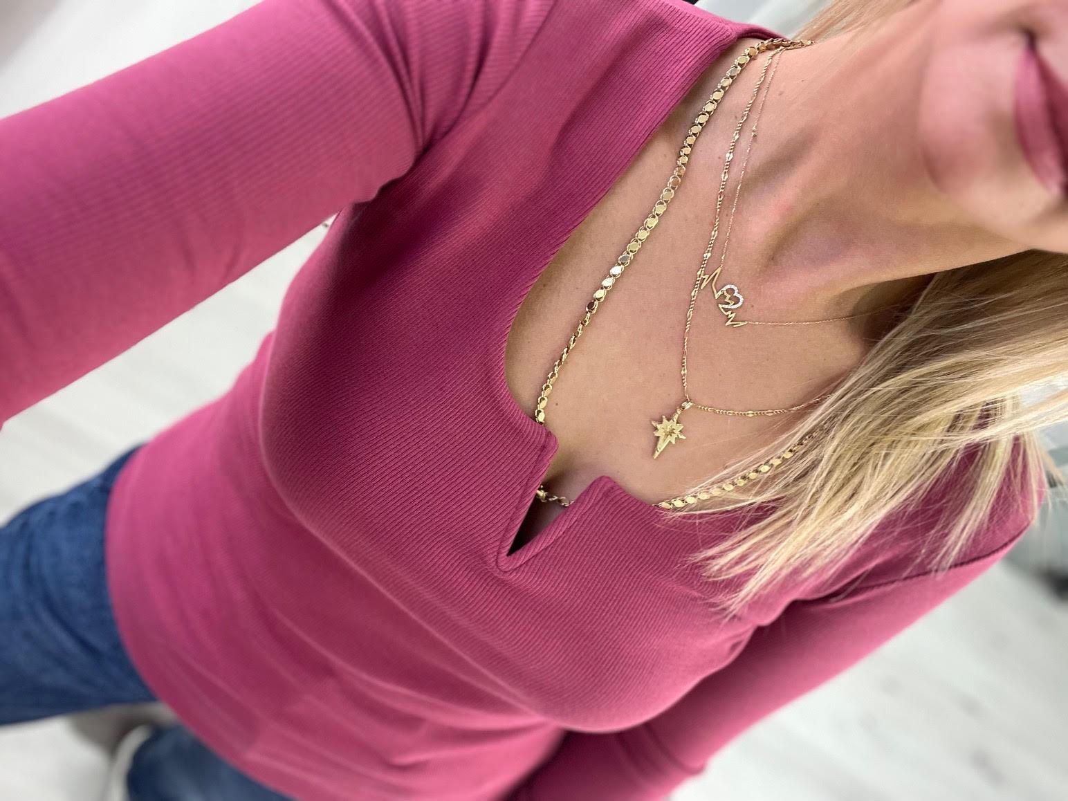 2260 Damla Yaka Tshirt BORDO