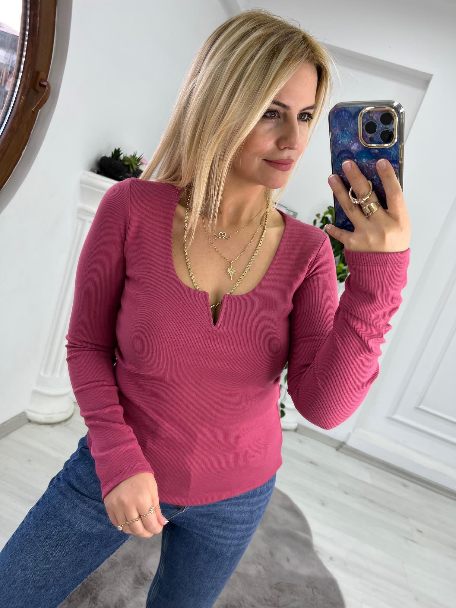 2260 Damla Yaka Tshirt BORDO
