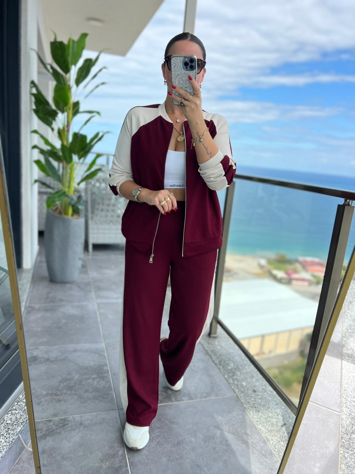 2303 Reglan Kol Garnili Takım BORDO