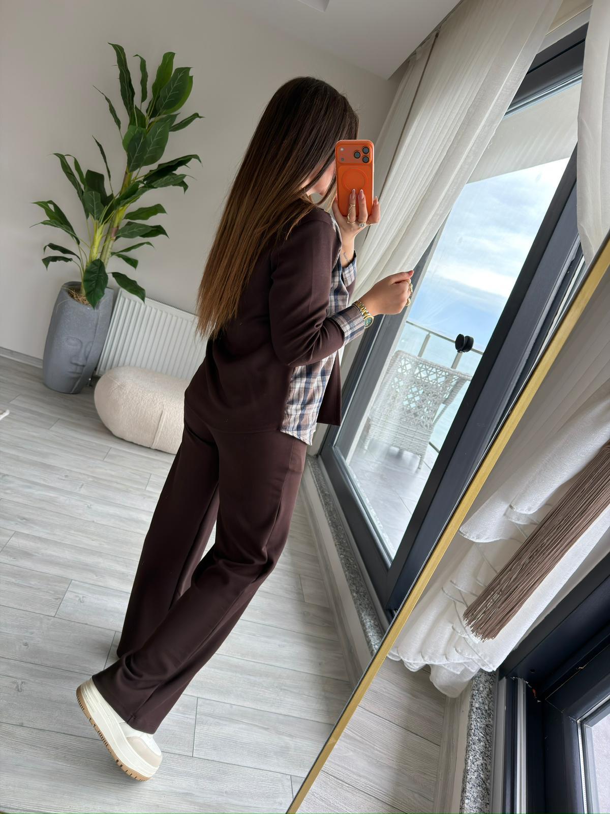 2361 Ekoseli Takım KAHVE