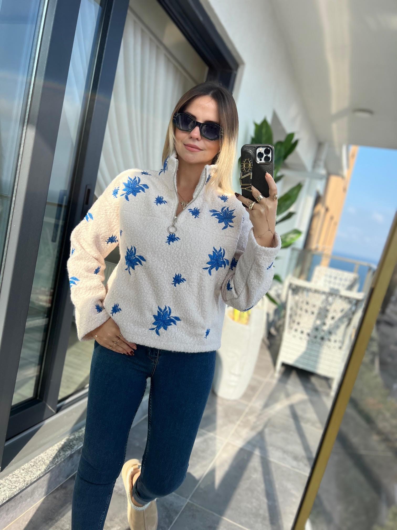 2374 Buklet Keçe Sweat BEJ