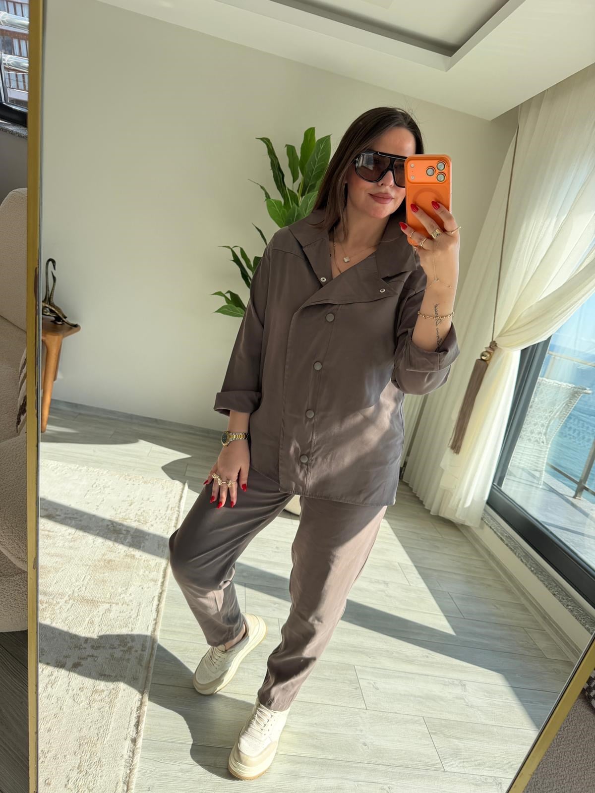 2407 Patlı Tencel Takım VİZON