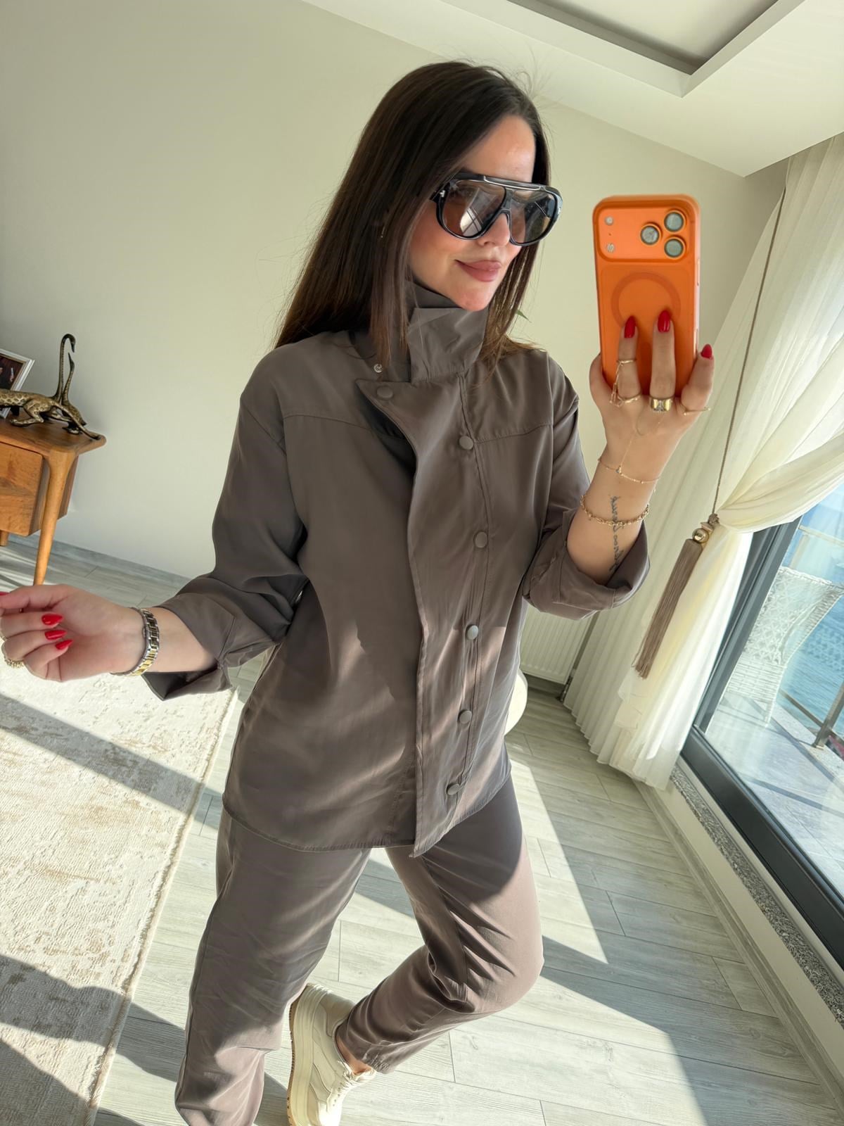 2407 Patlı Tencel Takım VİZON