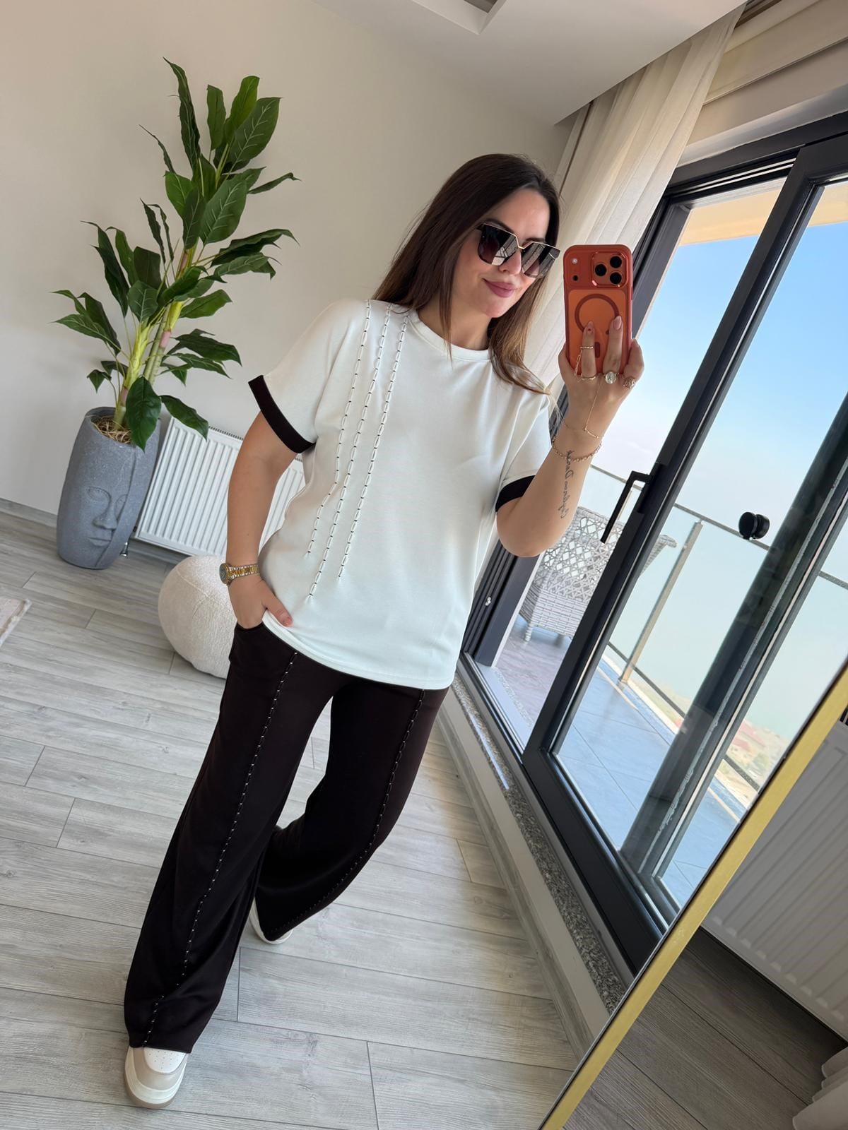 2425 Çoban Dikişli Takım KAHVE