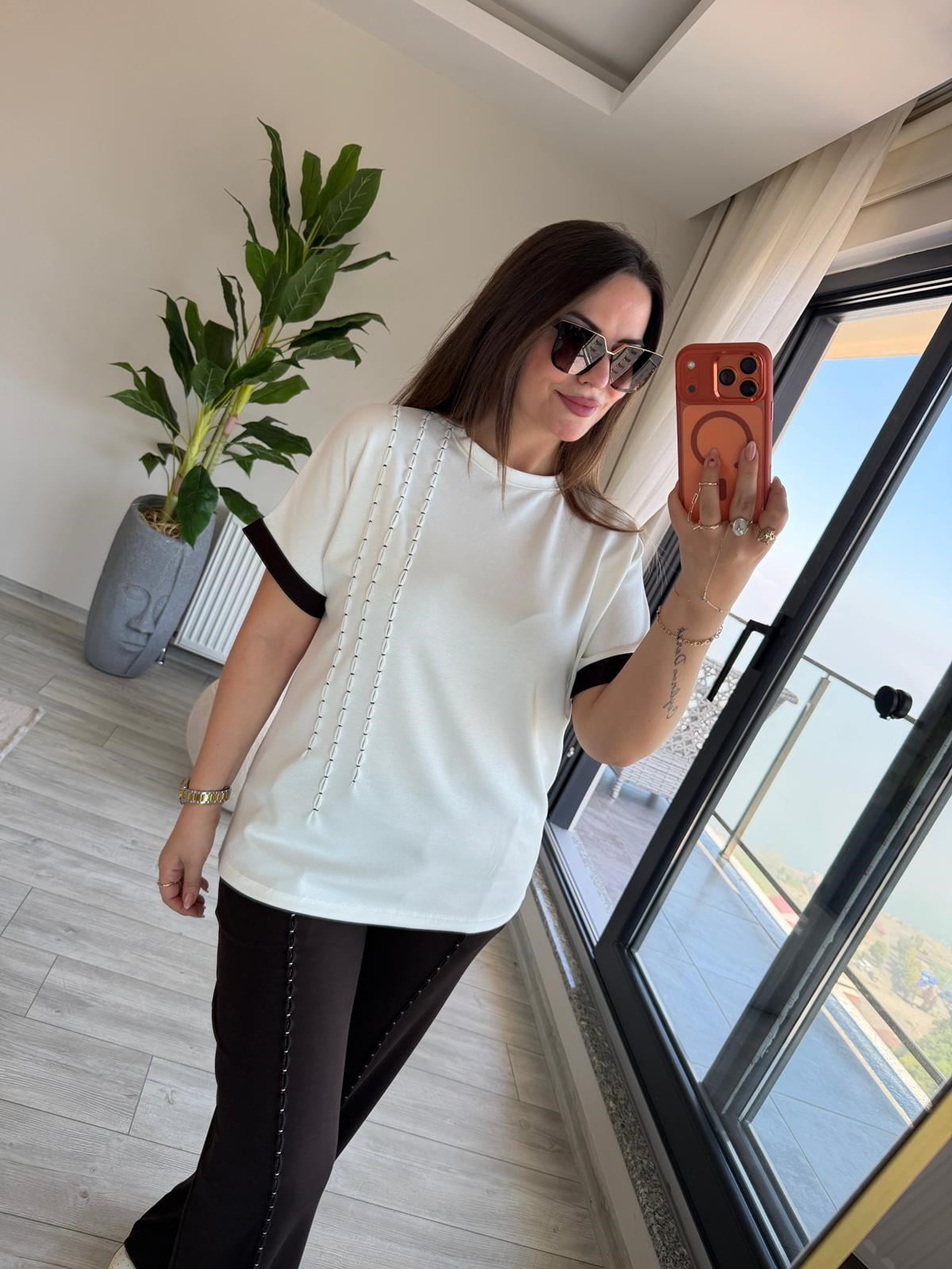 2425 Çoban Dikişli Takım KAHVE