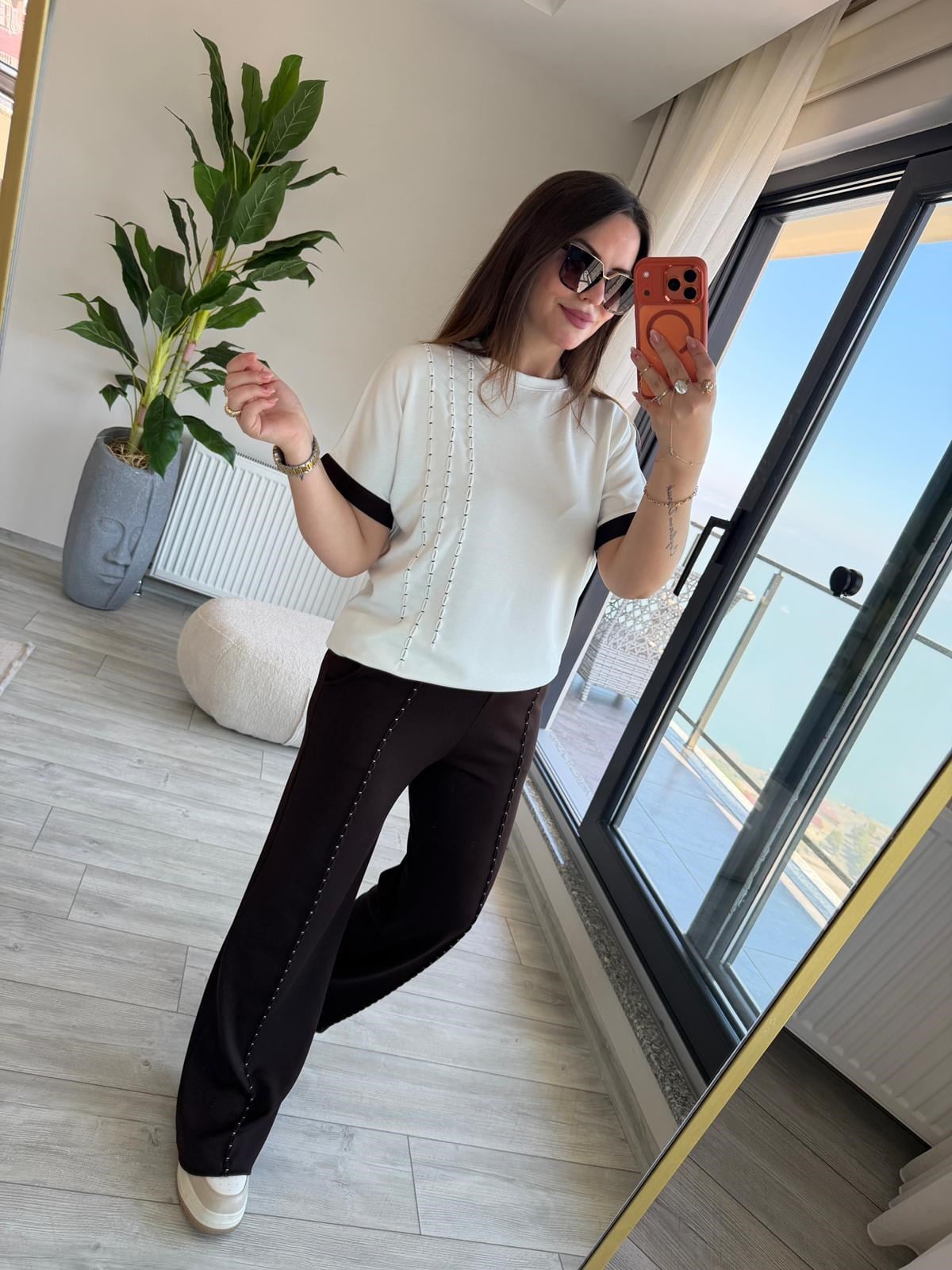 2425 Çoban Dikişli Takım KAHVE