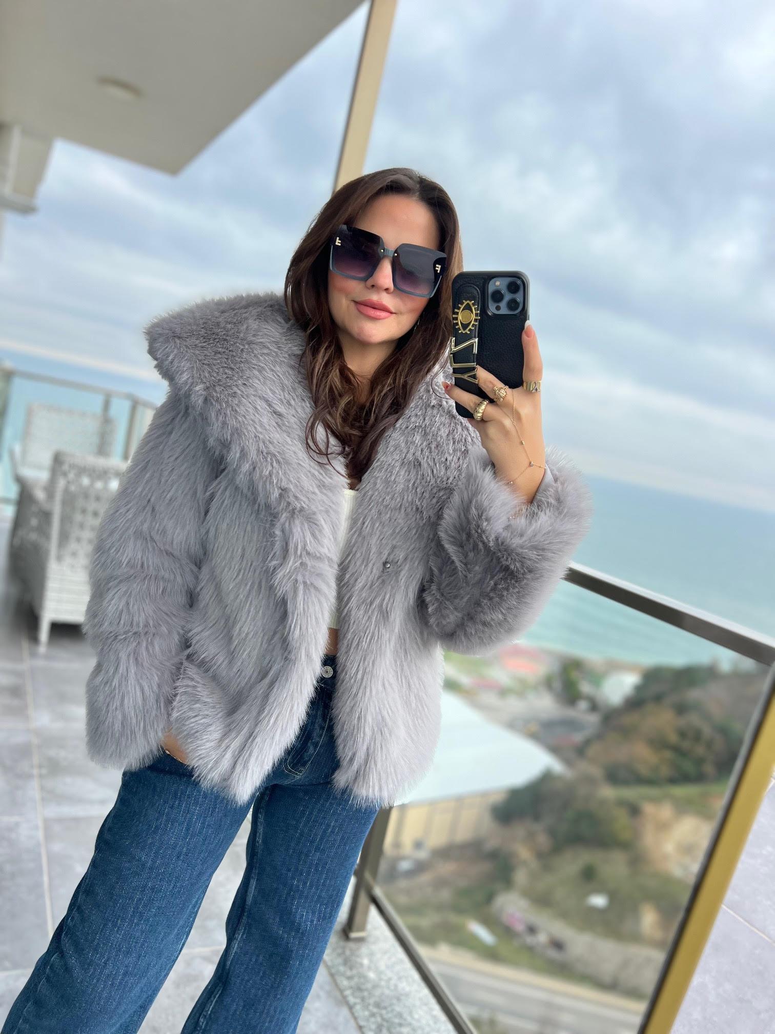 2429 Araboy Lolita Kürk GRİ