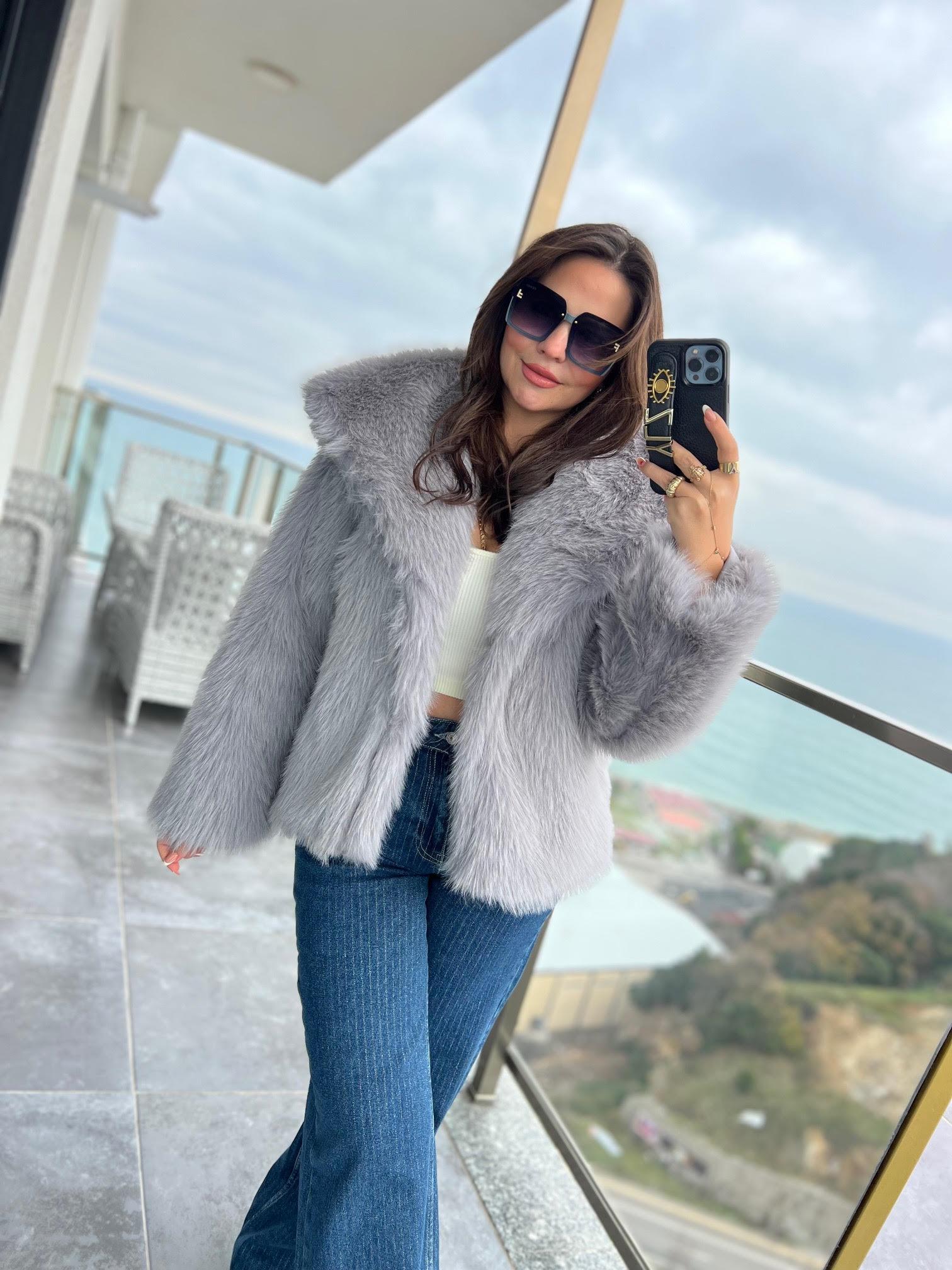 2429 Araboy Lolita Kürk GRİ