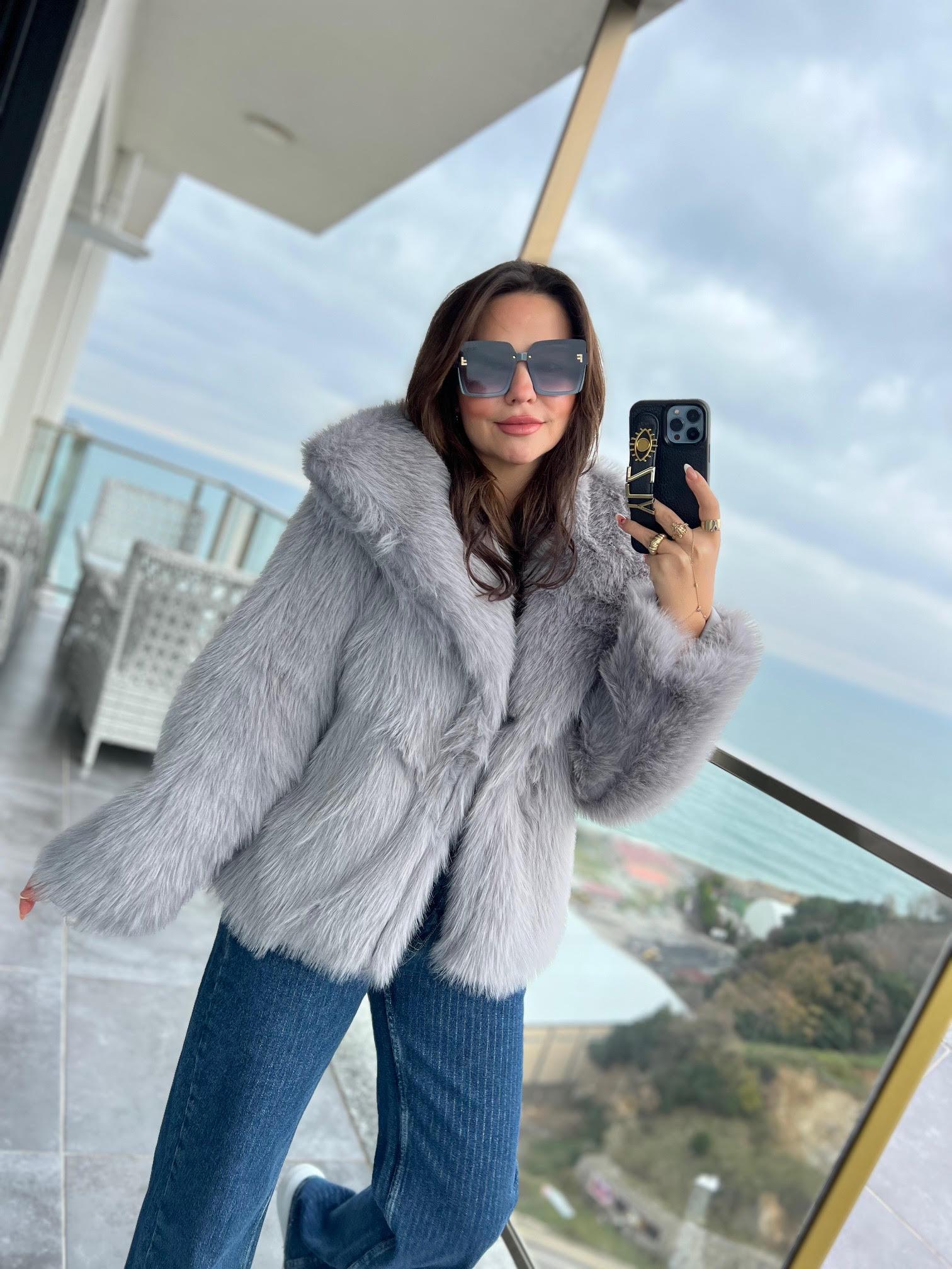 2429 Araboy Lolita Kürk GRİ
