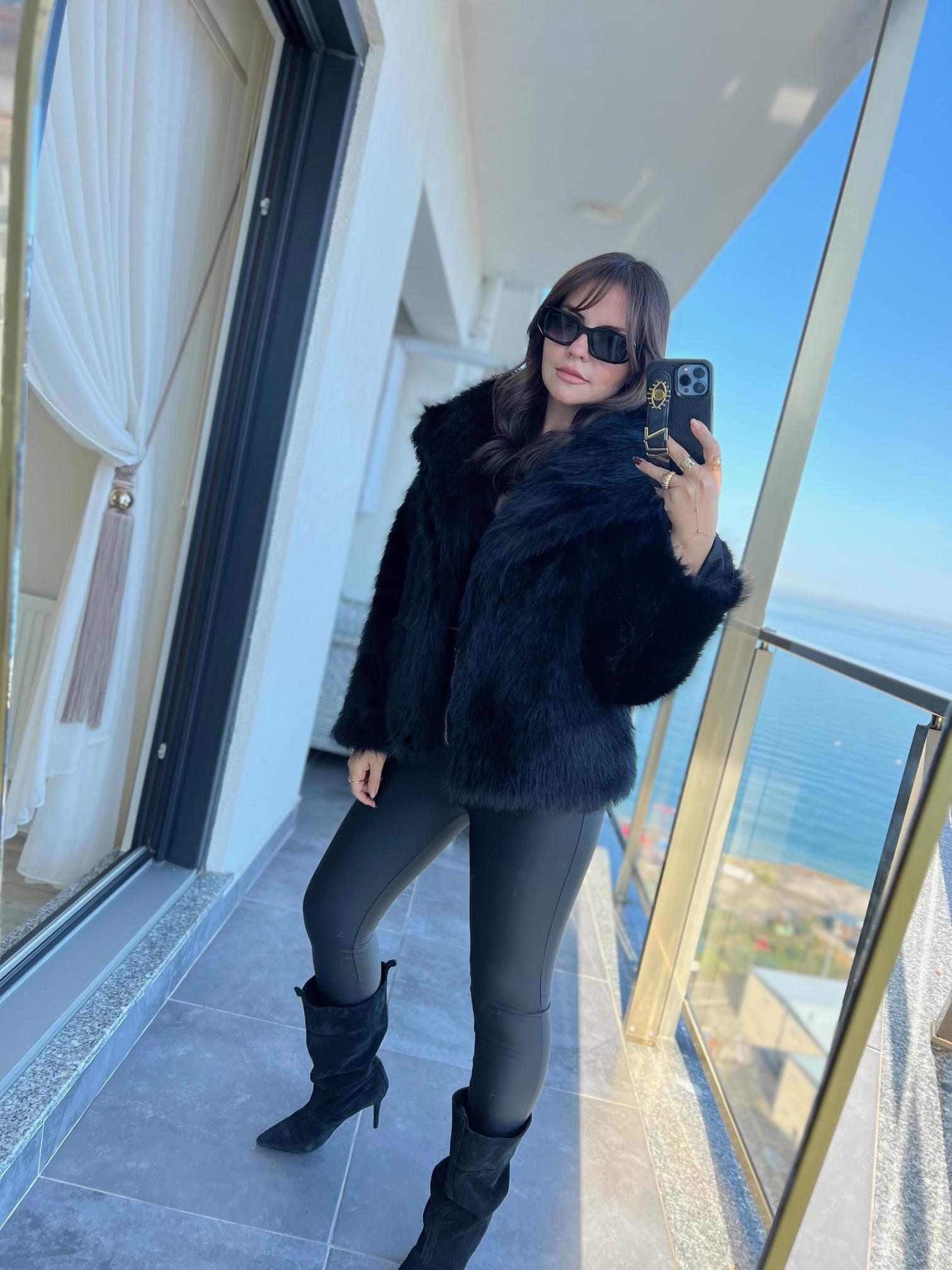 2429 Araboy Lolita Kürk SİYAH