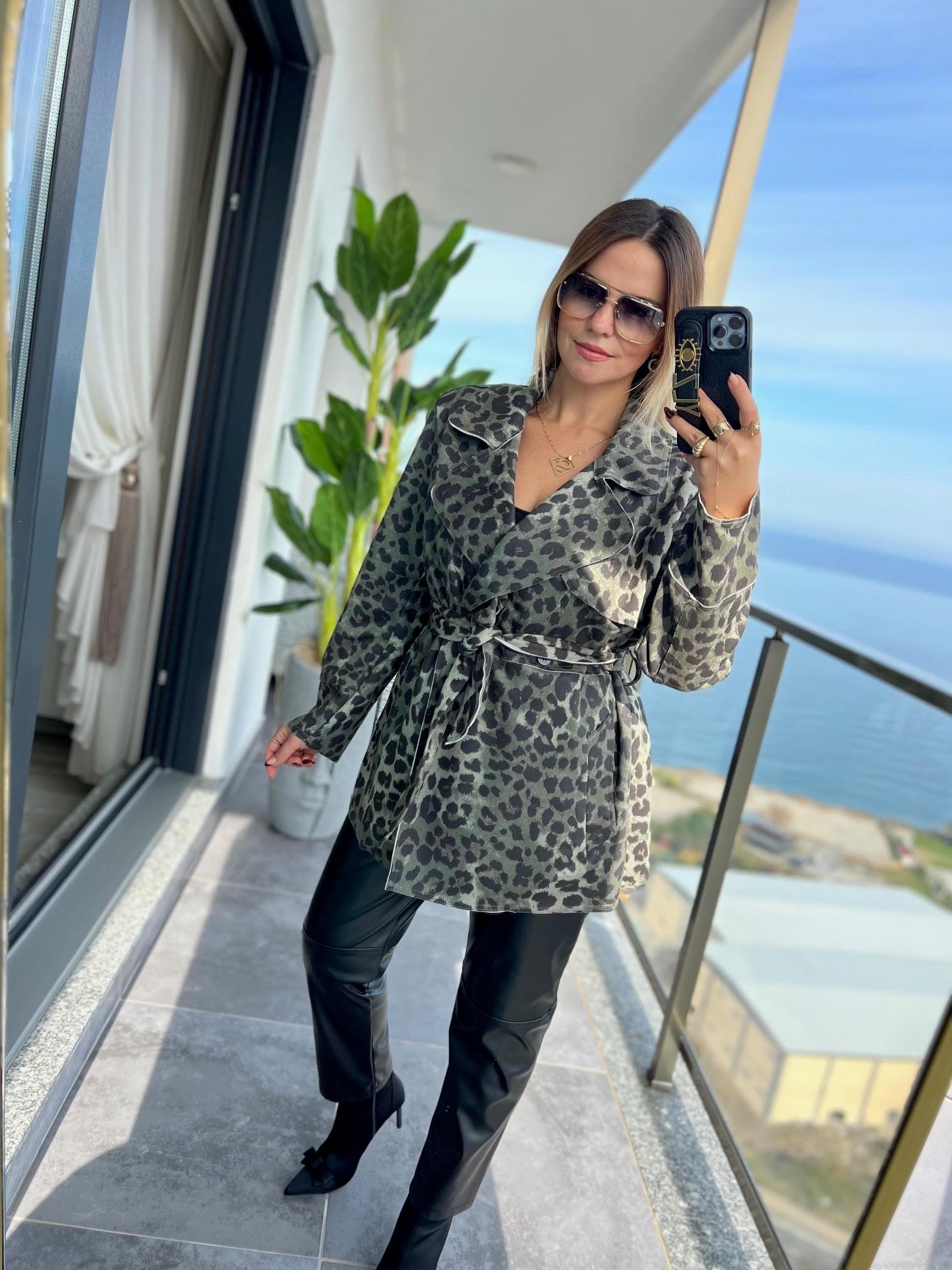 24295 Leopar Trench HAKİ YEŞİL