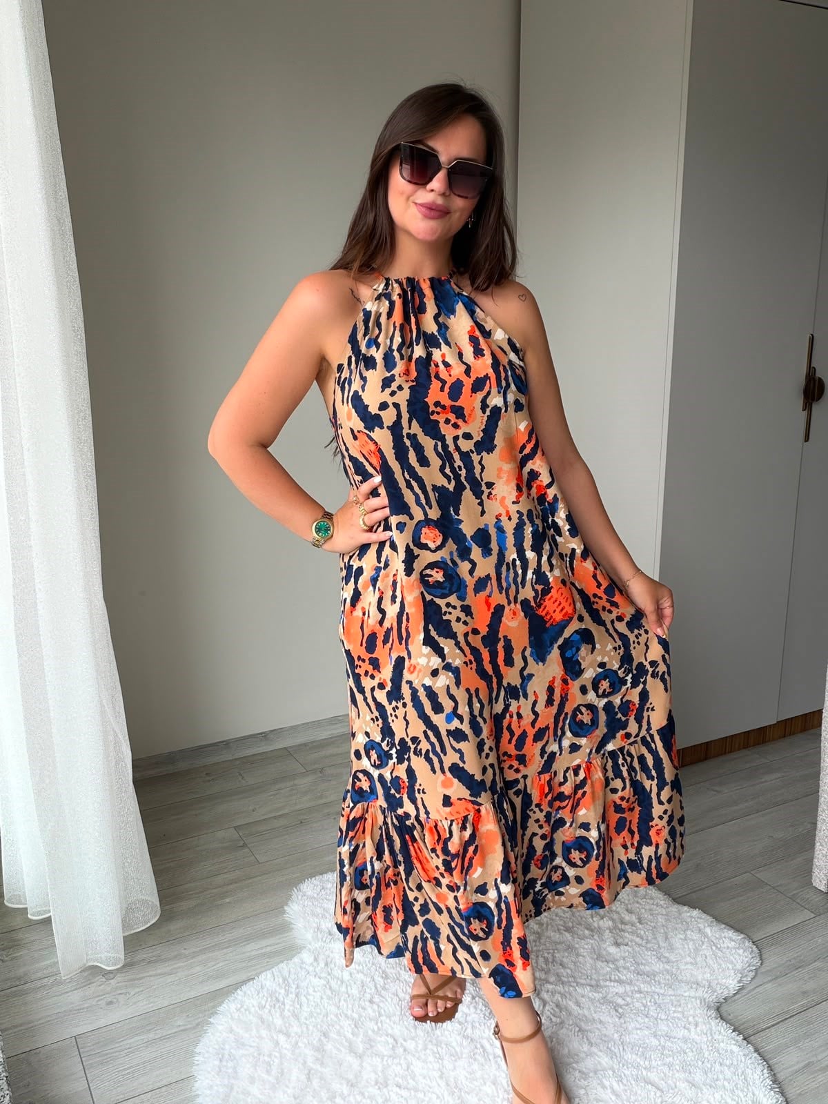 2449 Halter Yaka Viskon E lbise SİYAH