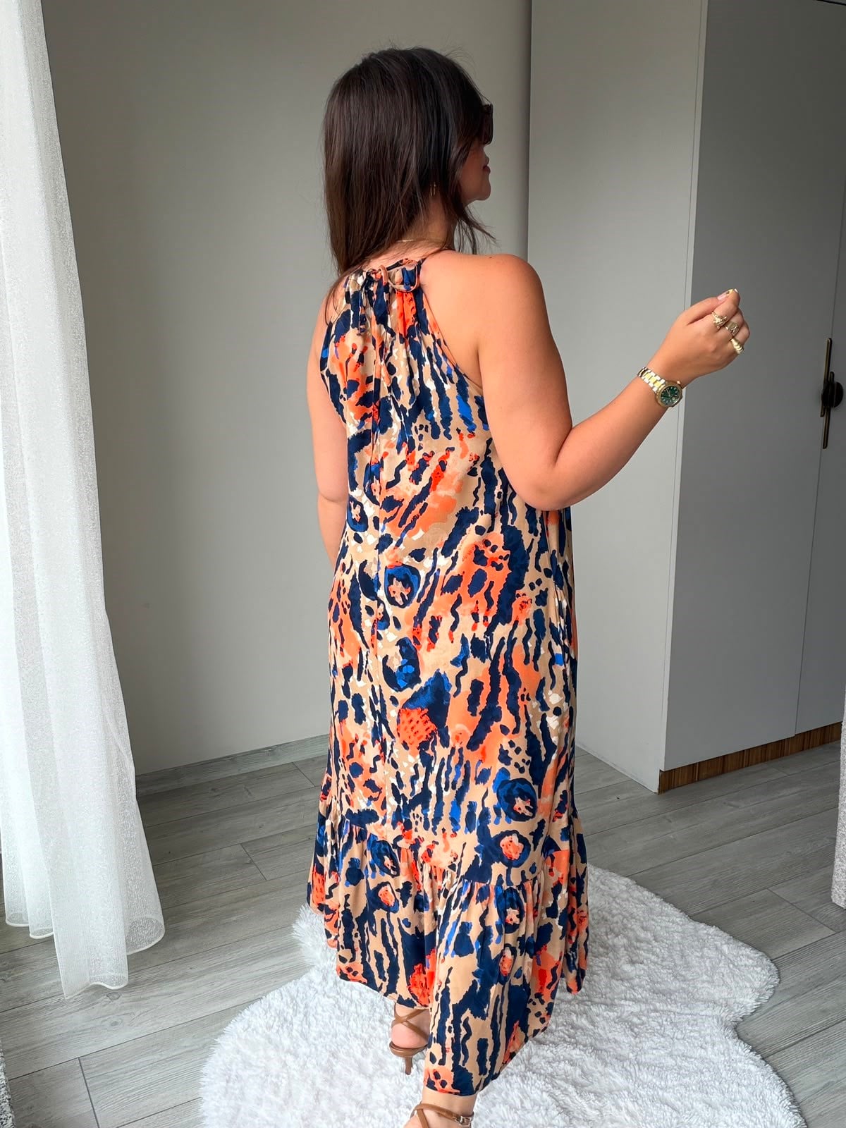 2449 Halter Yaka Viskon E lbise SİYAH