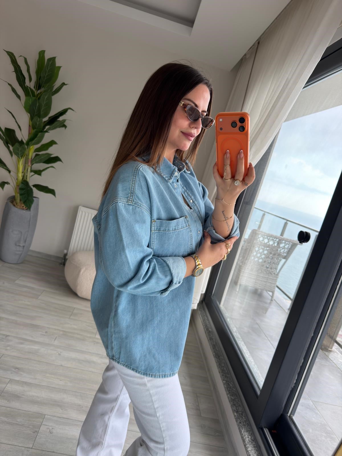 2505 Tek Cep Kot Ceket MAVİ