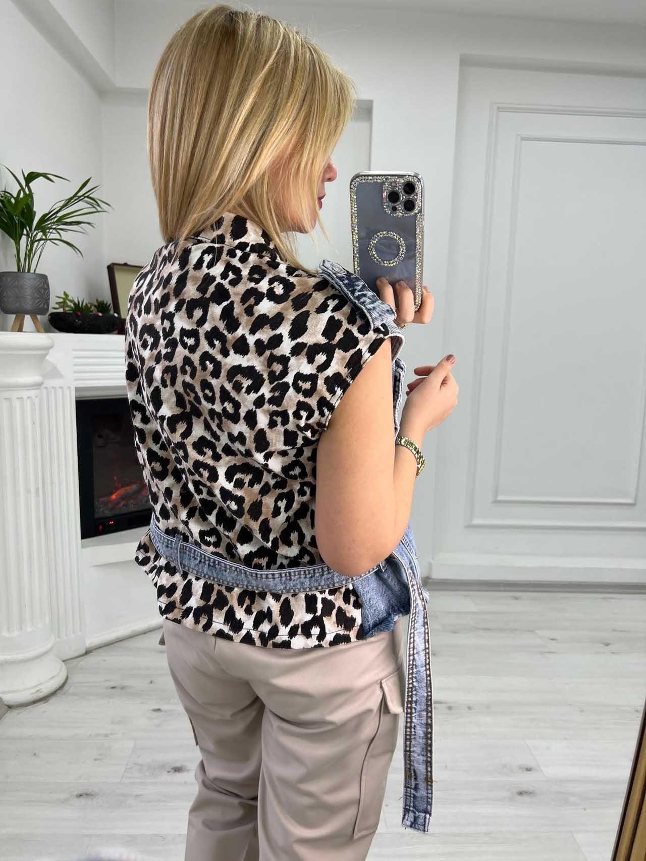 2514 Leopar Mix Yelek LEOPAR