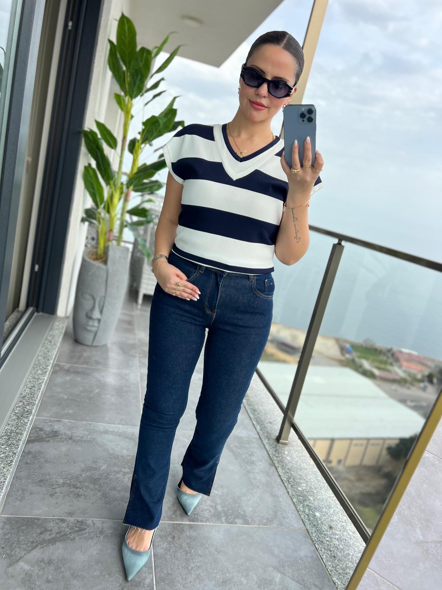 25303 Flore Pantalon LACİVERT