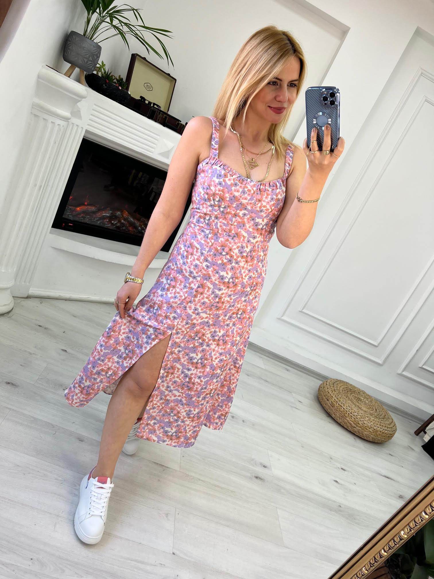 2538 Askılı Elbnise PEMBE