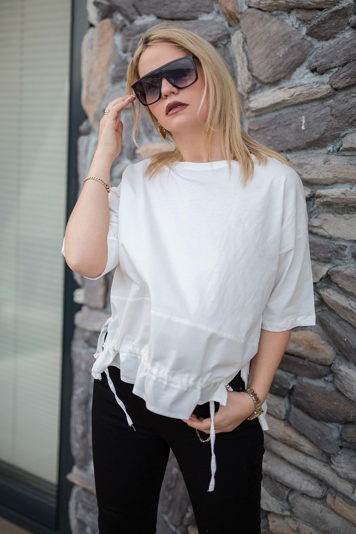 25742 Tasarım Bluz EKRU
