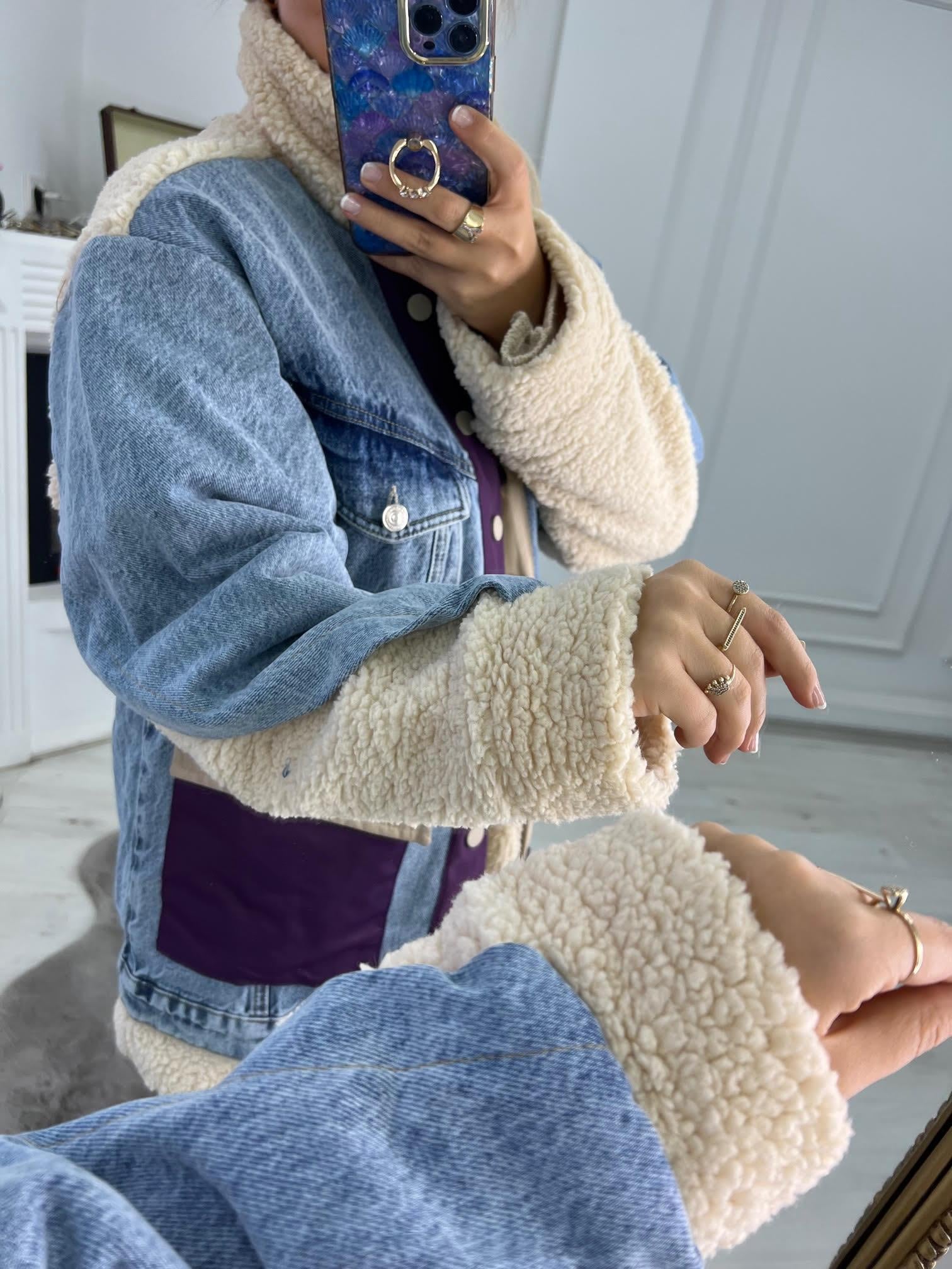 2580 Peluş Mont MOR