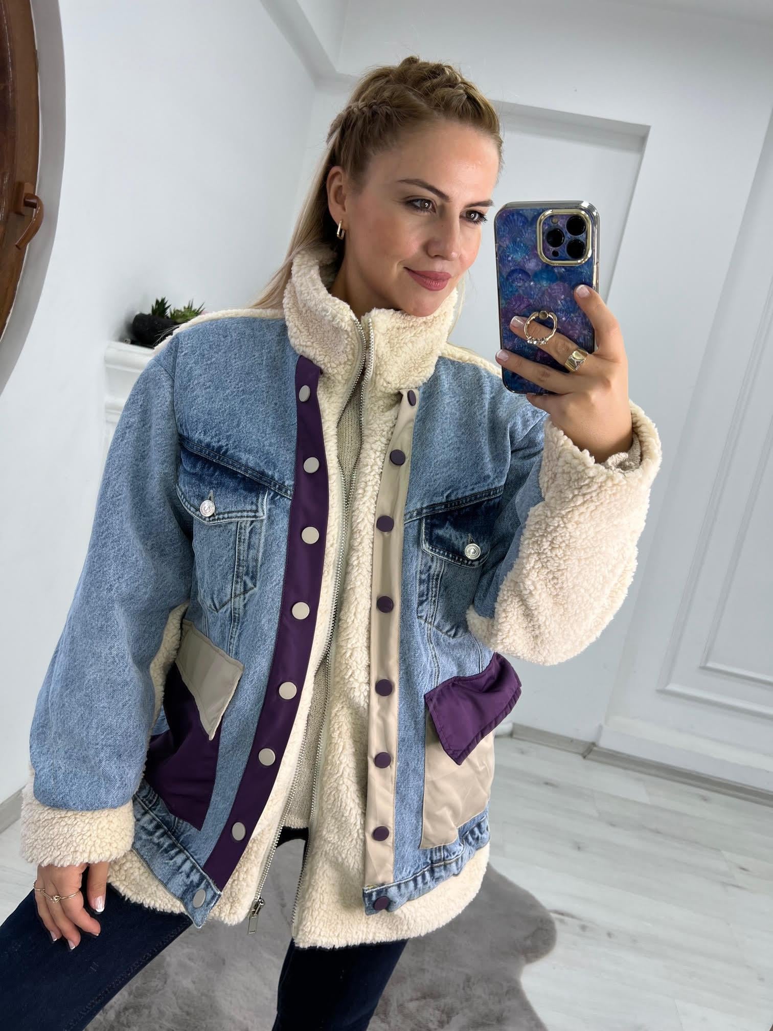 2580 Peluş Mont MOR