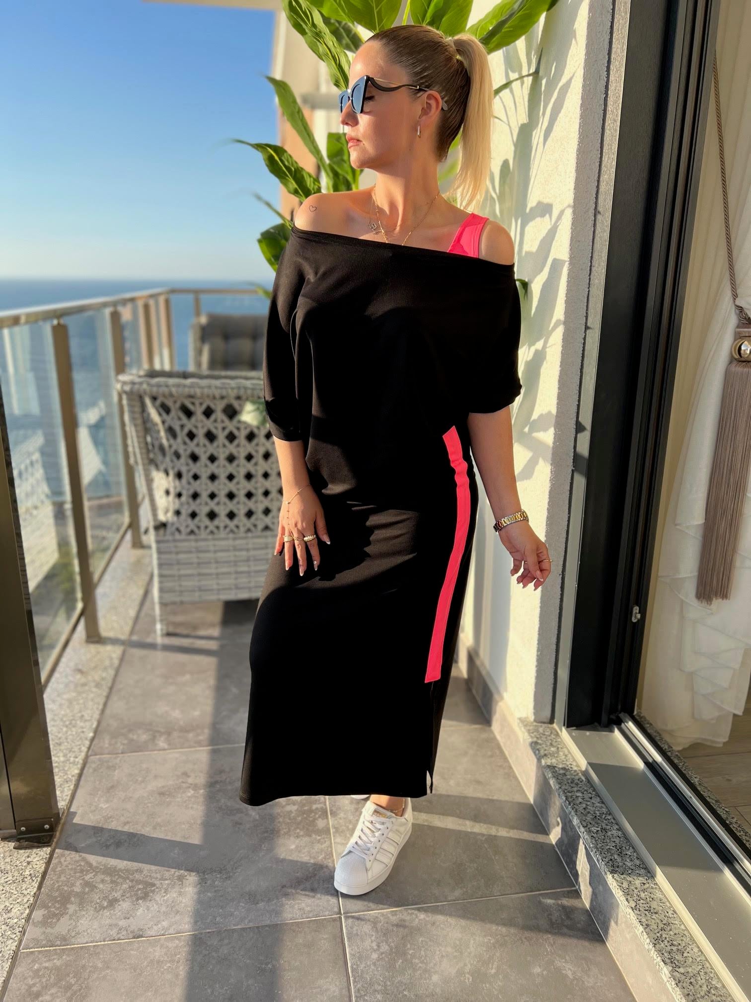 261028 Neon Detay Etekli Takım NEON PEMBE
