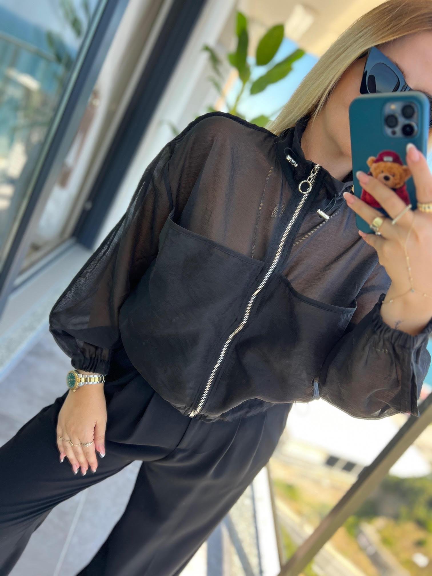 2727 Tasarım Sweat Buluz SİYAH