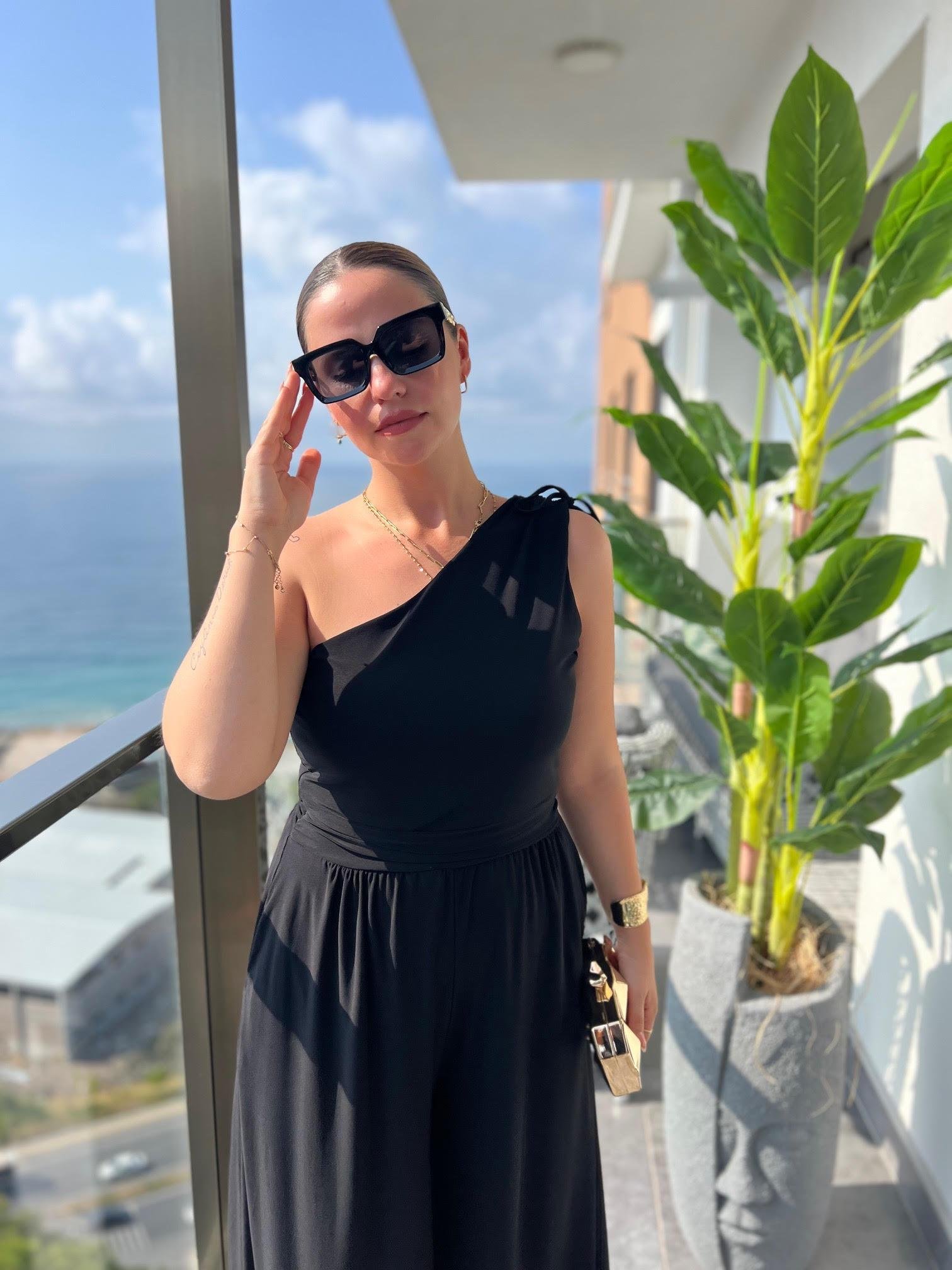 279133 Tek Omuz Tulum SİYAH