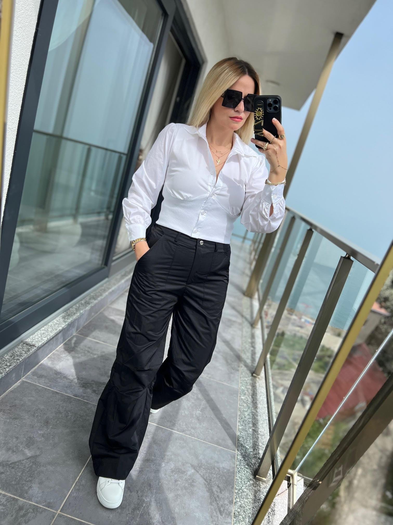 28408 Beli Triko Gömlek BEYAZ