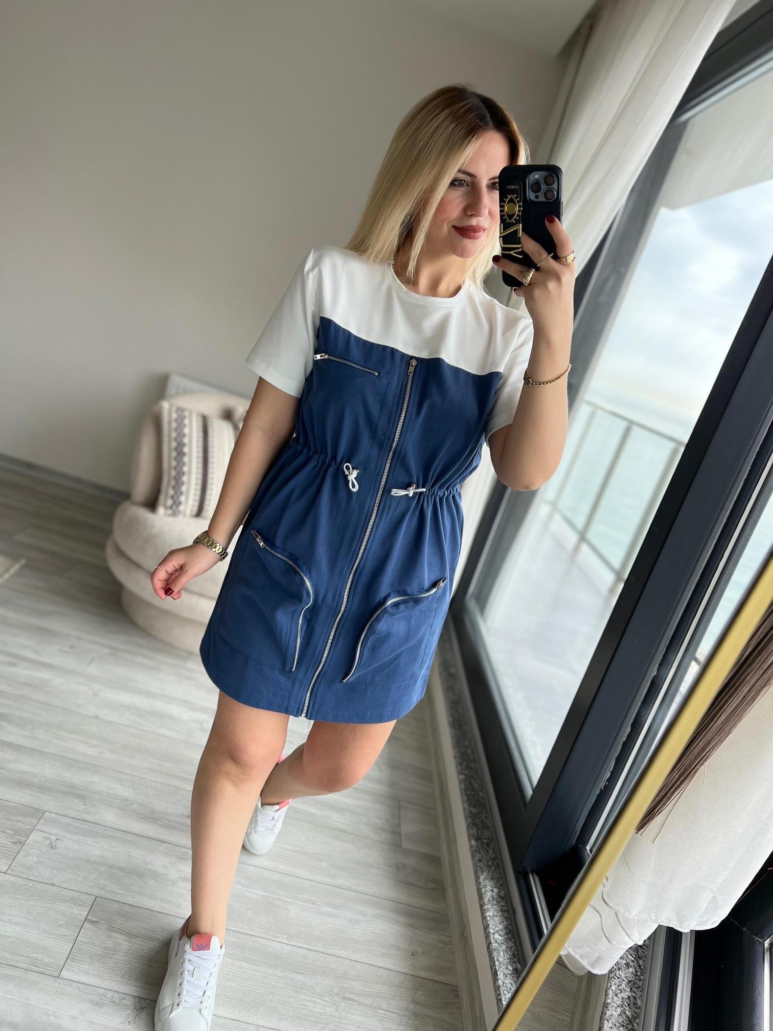 28543 Fermuarlı Elbise