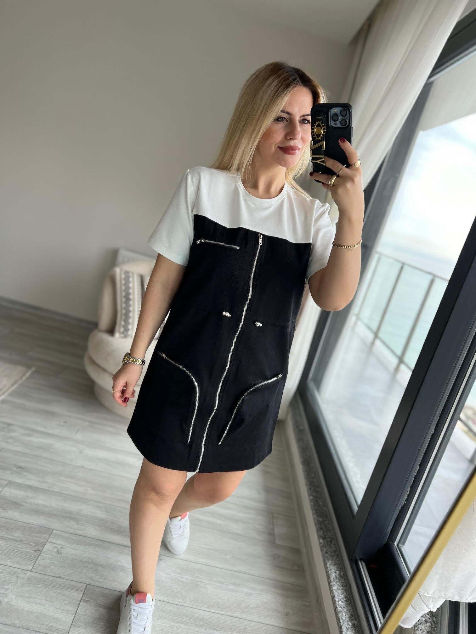28543 Fermuarlı Elbise