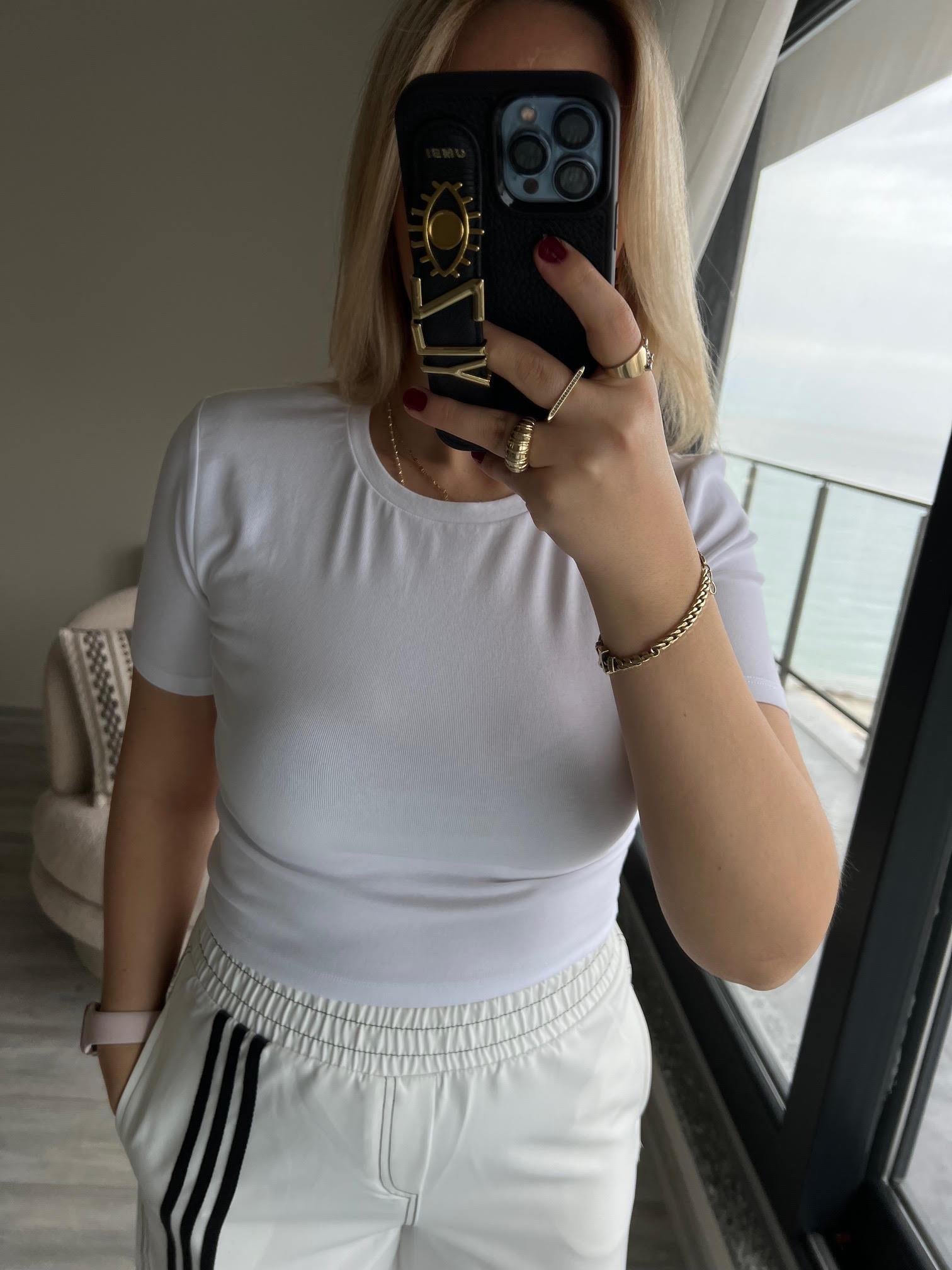 30124 Crop Tshirt BEYAZ