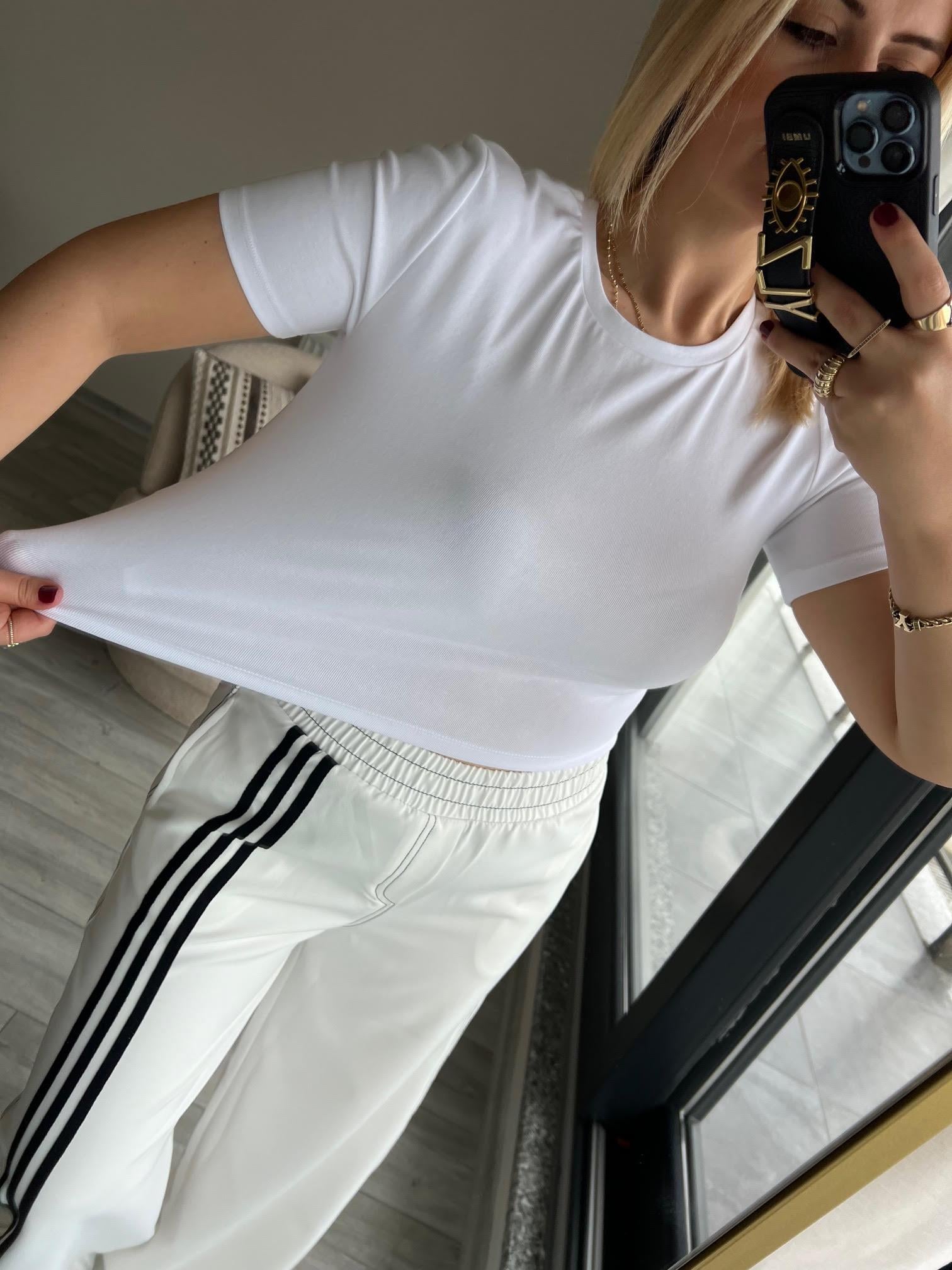 30124 Crop Tshirt BEYAZ