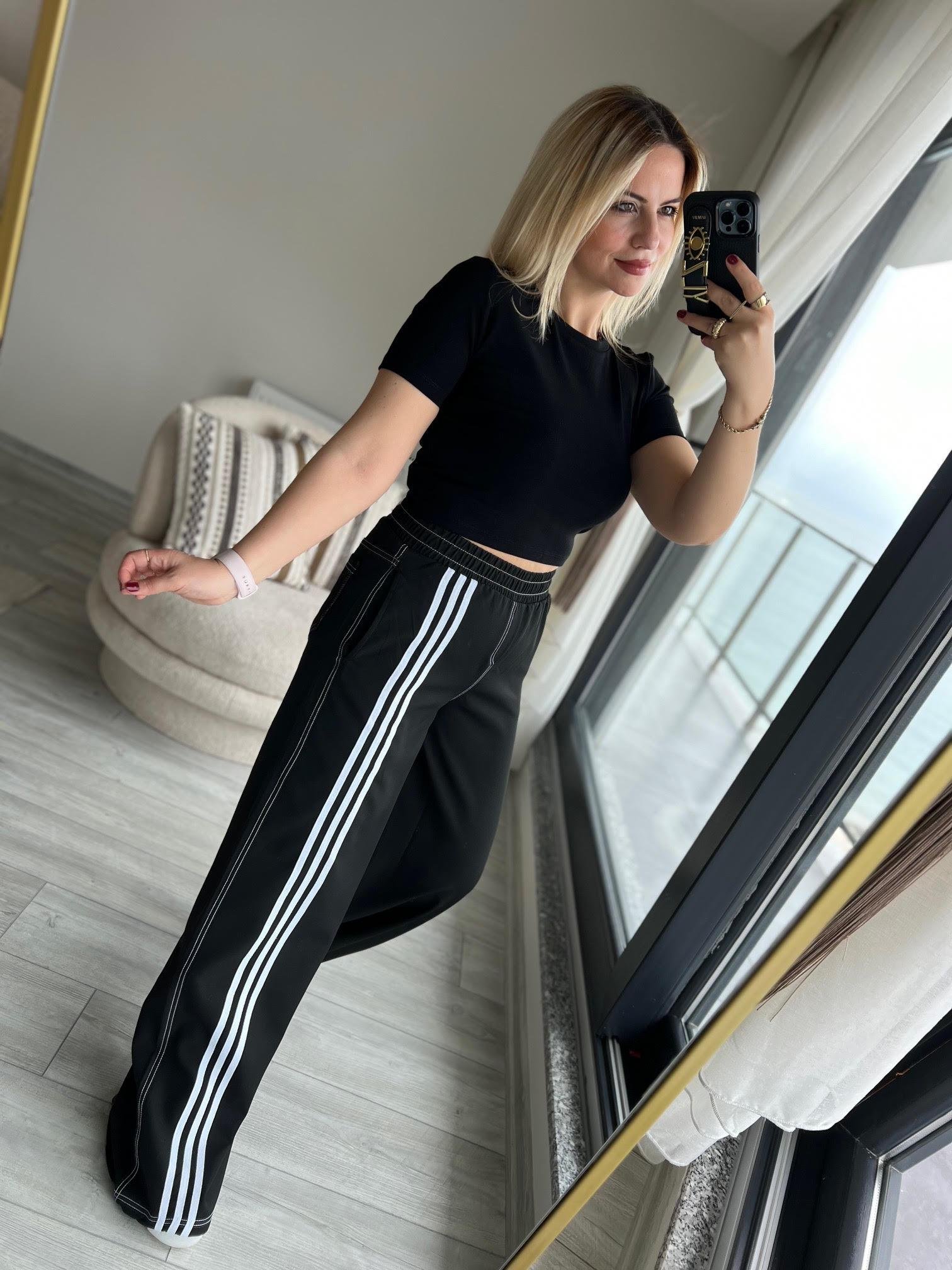 30124 Crop Tshirt SİYAH