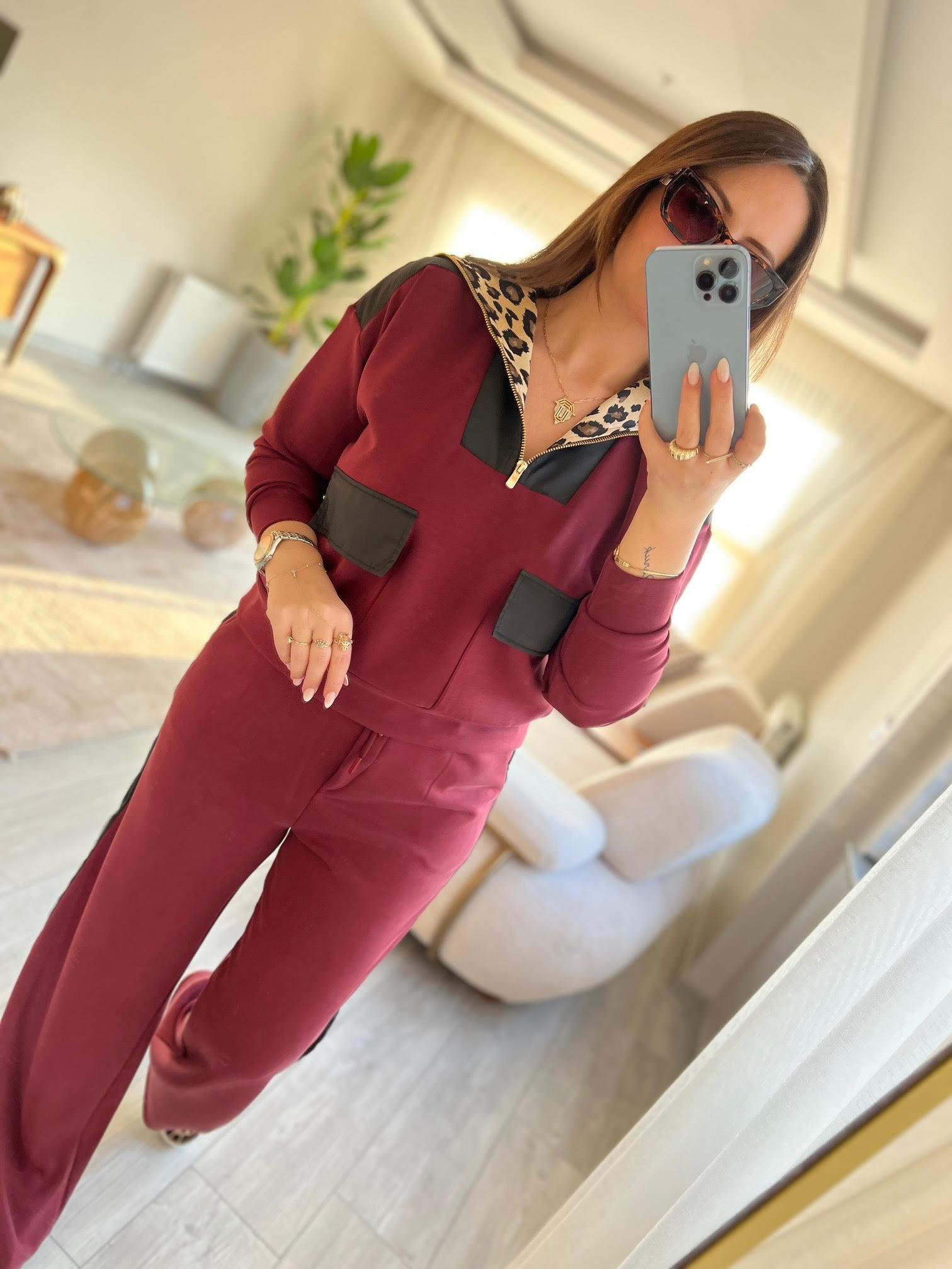 3029 Leo Detay Modal Takım BORDO