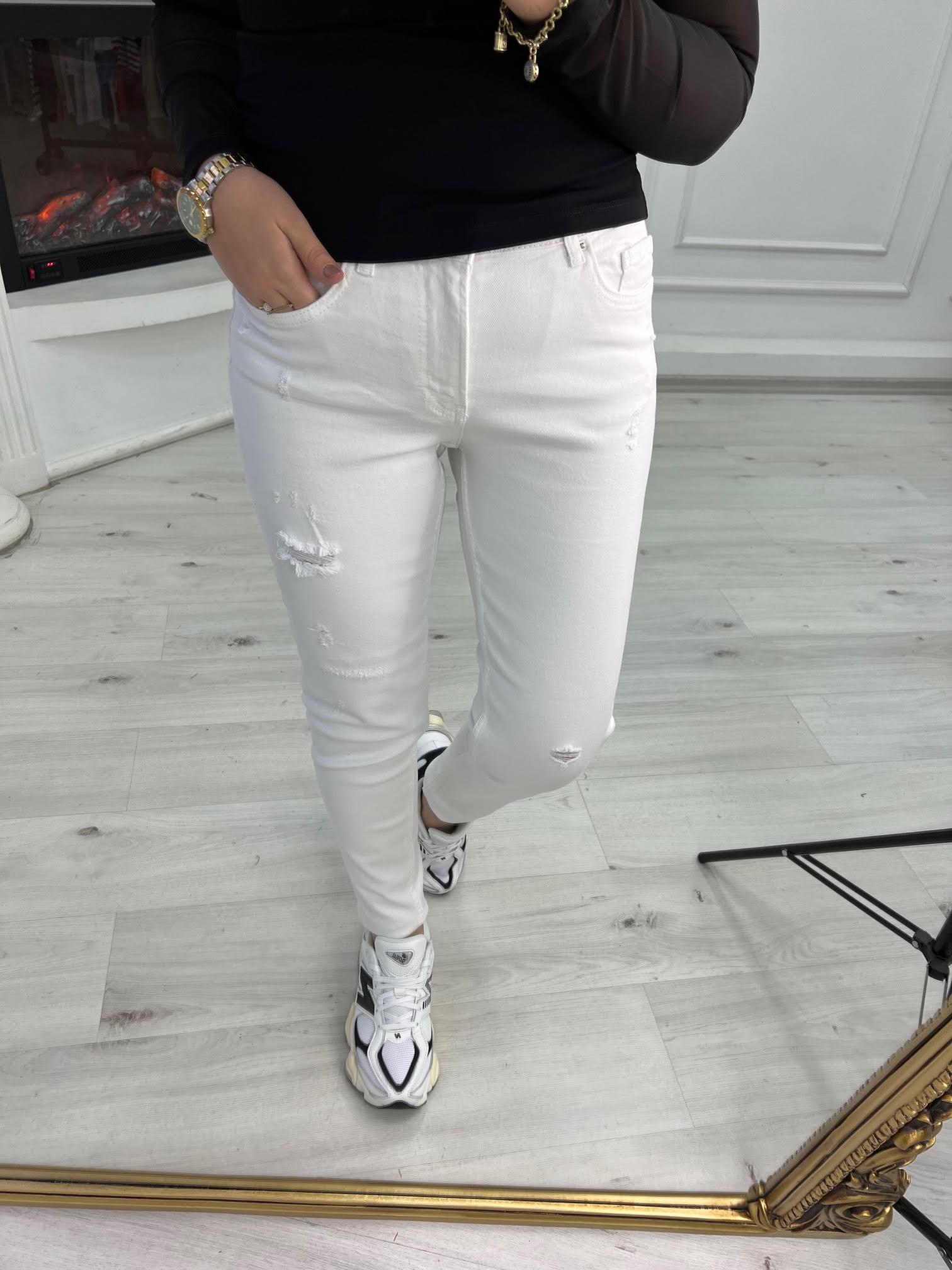 304 Slim Boyfriend BEYAZ