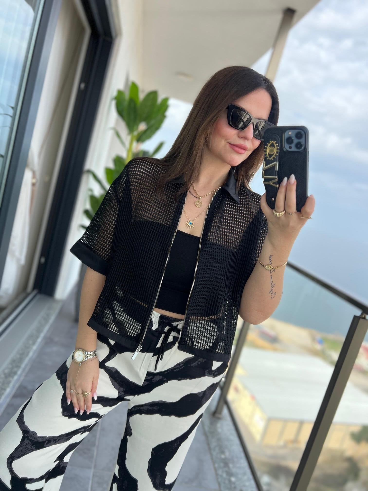 3041 File Ceket SİYAH