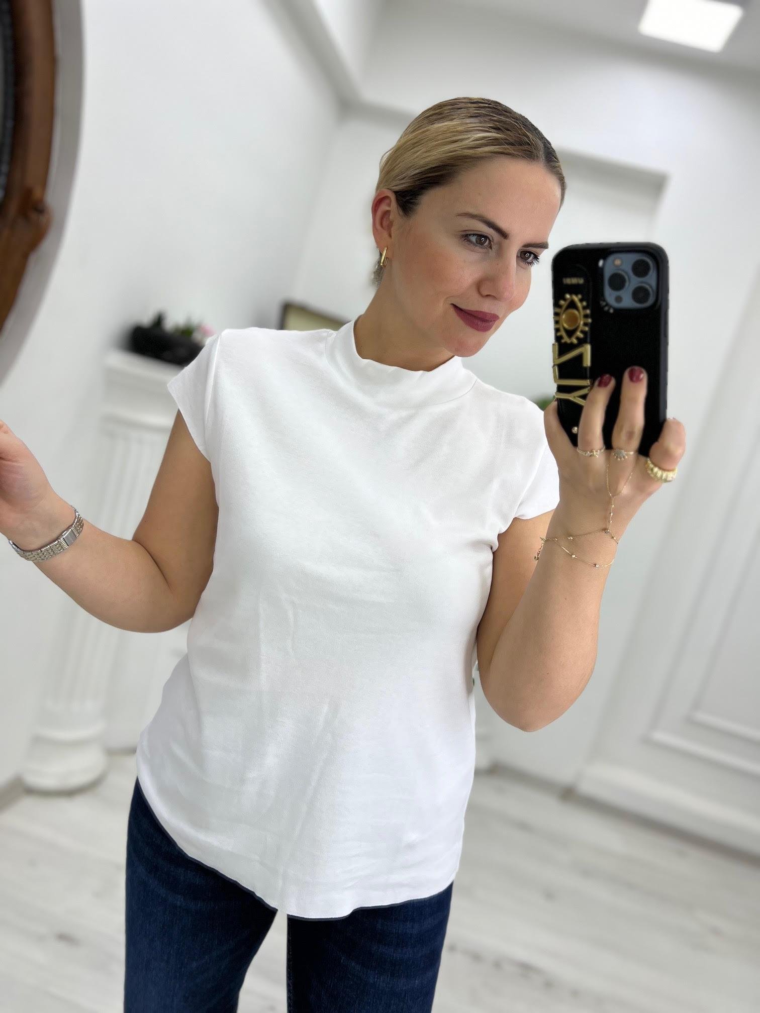 30581 Pamuklu Tshirt BEYAZ