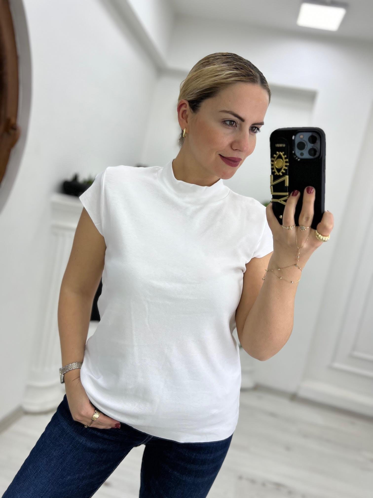 30581 Pamuklu Tshirt BEYAZ