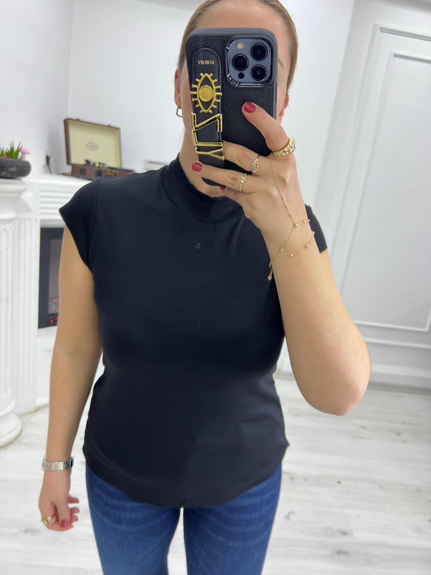 30581 Pamuklu Tshirt SİYAH