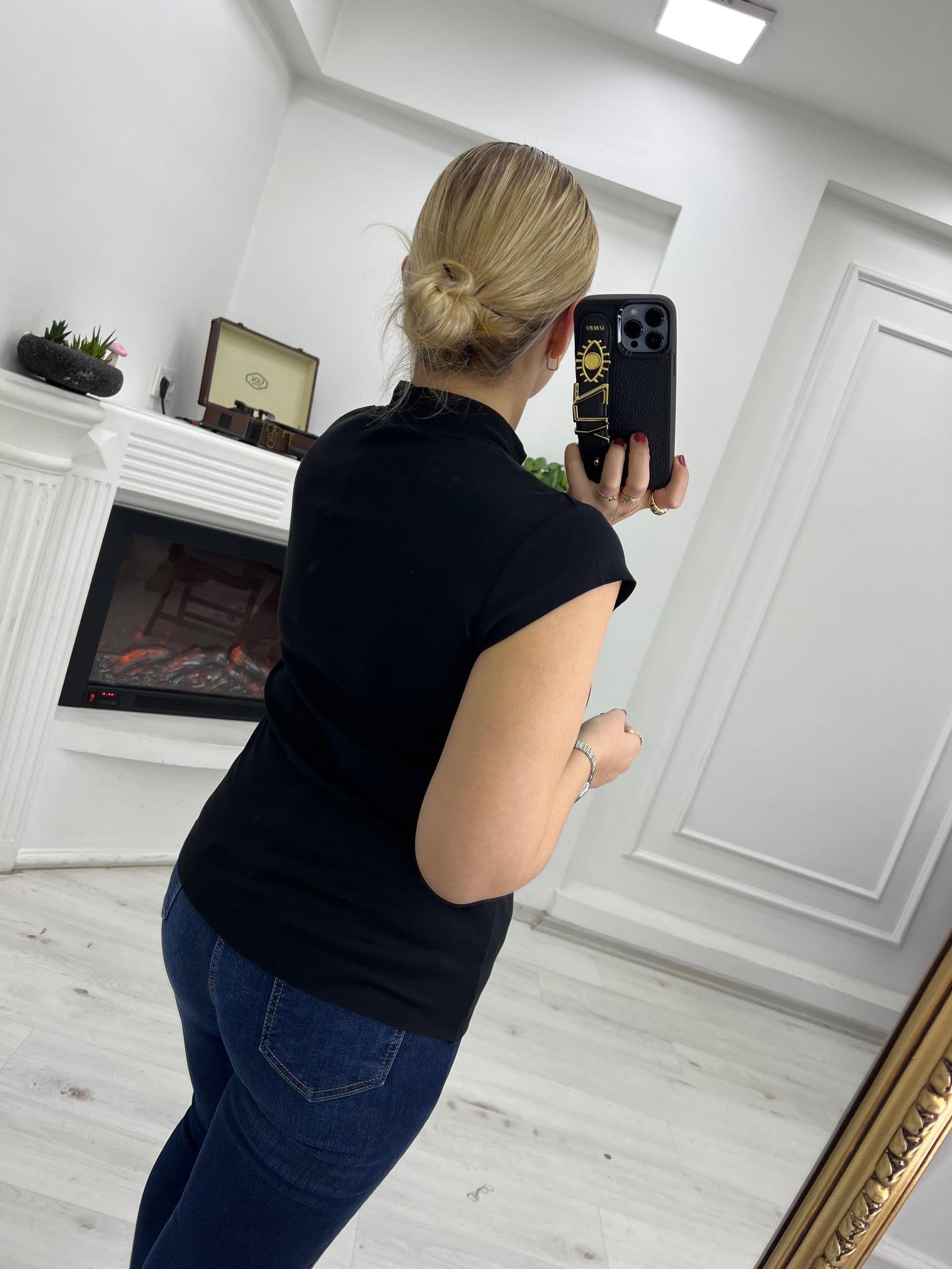 30581 Pamuklu Tshirt SİYAH