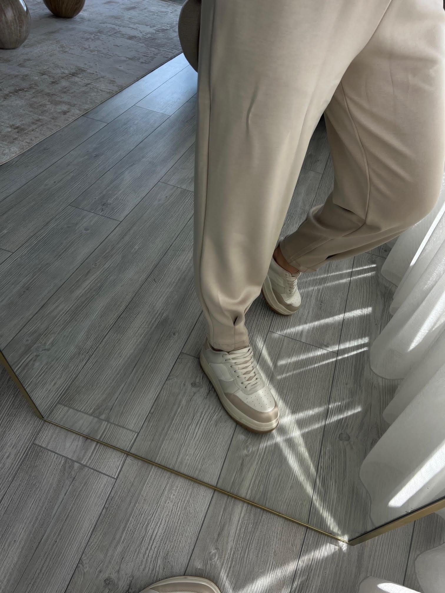 3072 Paçası Büzgülü Pantolon TAŞ