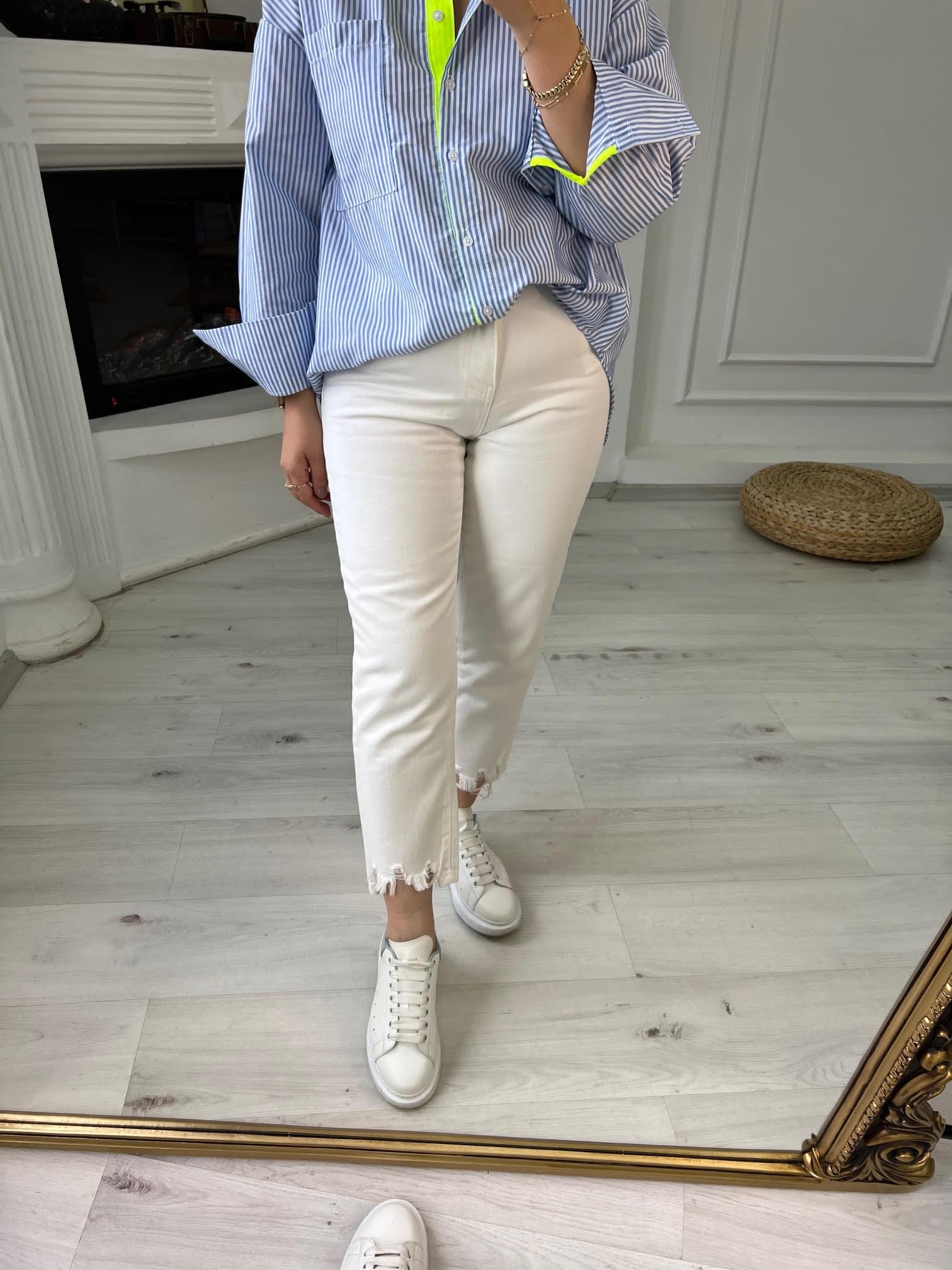 312 Paça Lazerli Mom Fit KREM